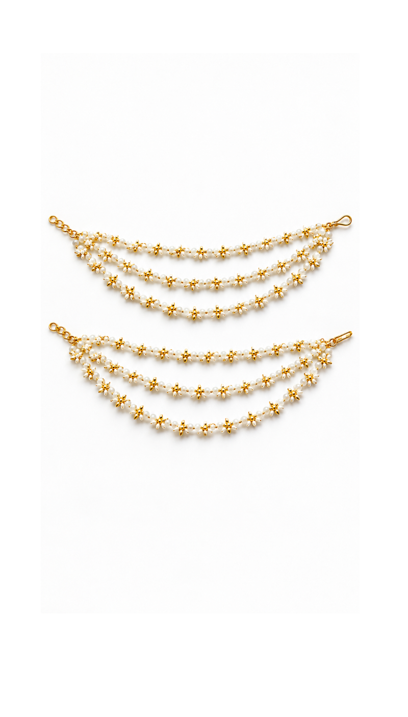 Pearl Blossom Hair Chain