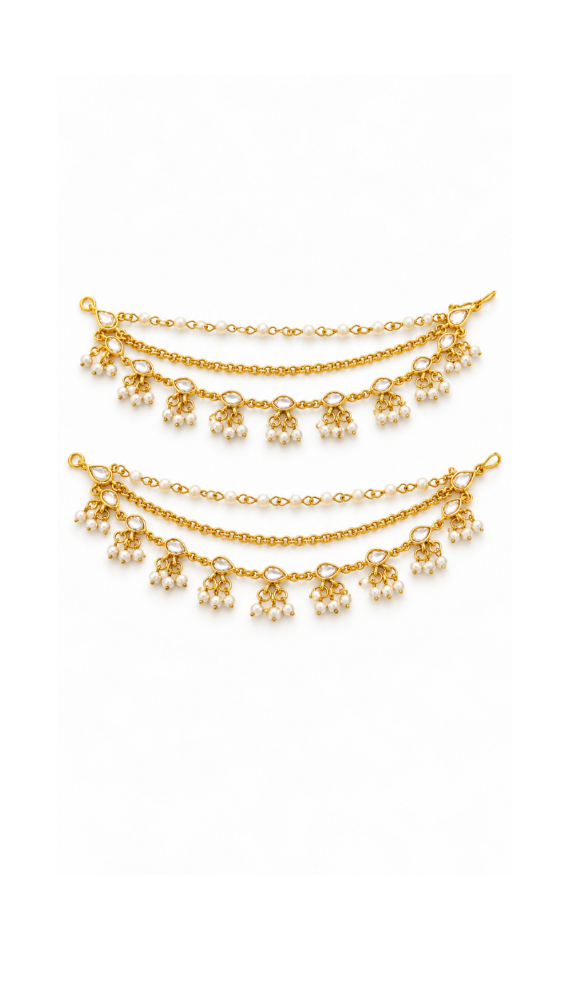 Meher Kundan Hair Chain
