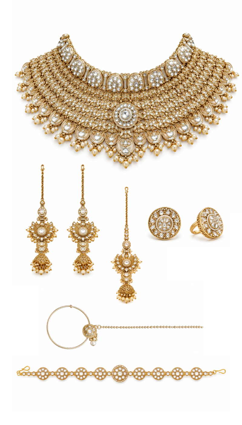 Gold Rajwada Bridal Set