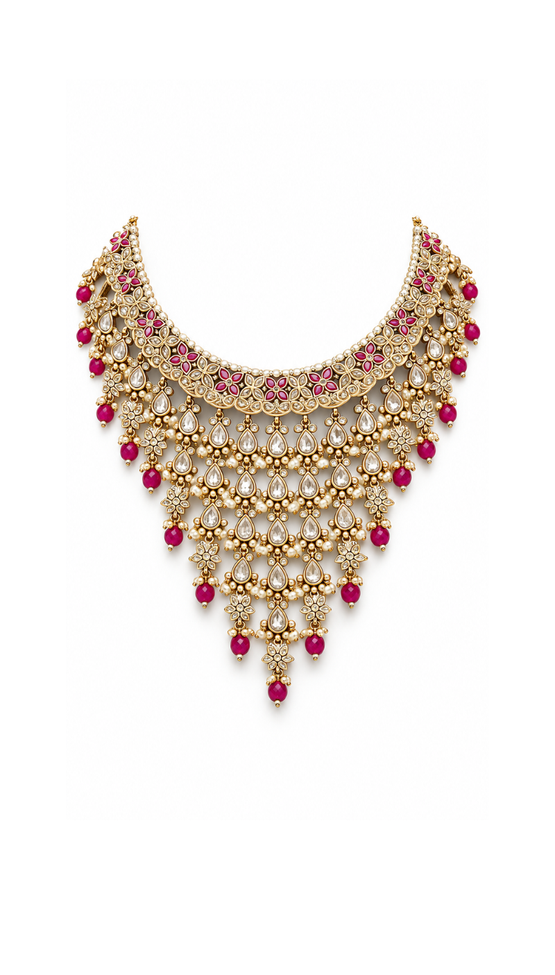 Ruby Kundan Set