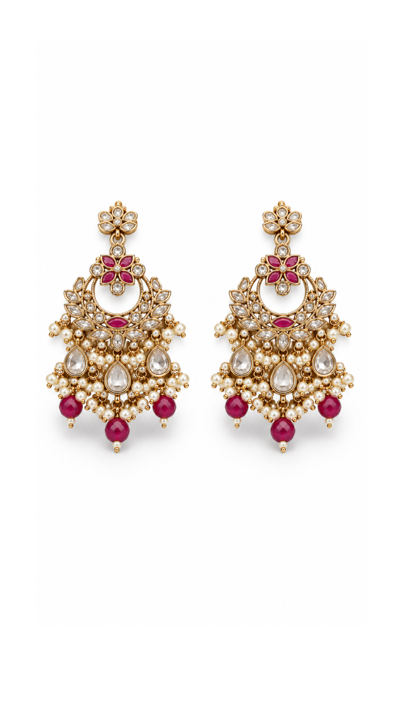 Ruby Kundan Set