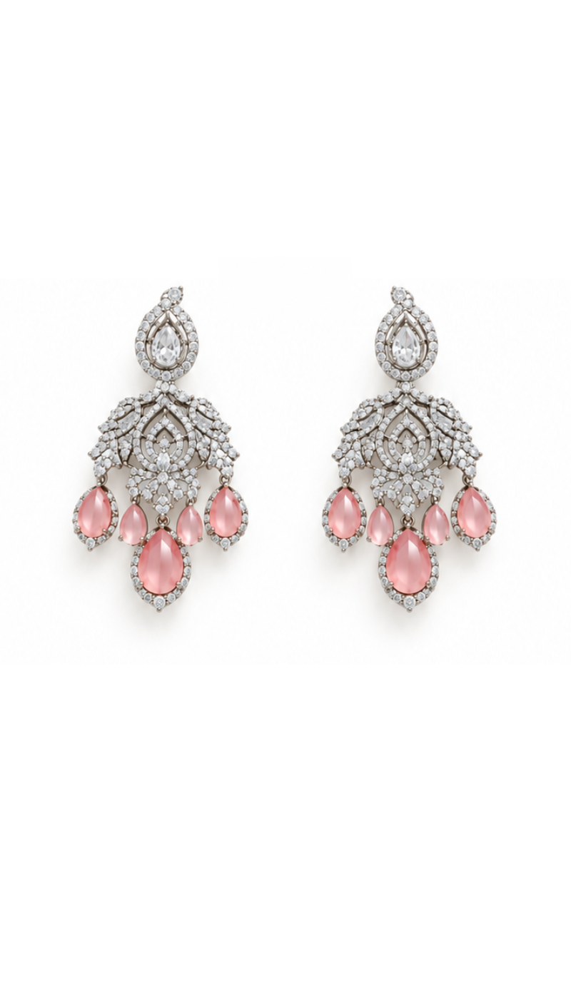 Pink American Diamond Set