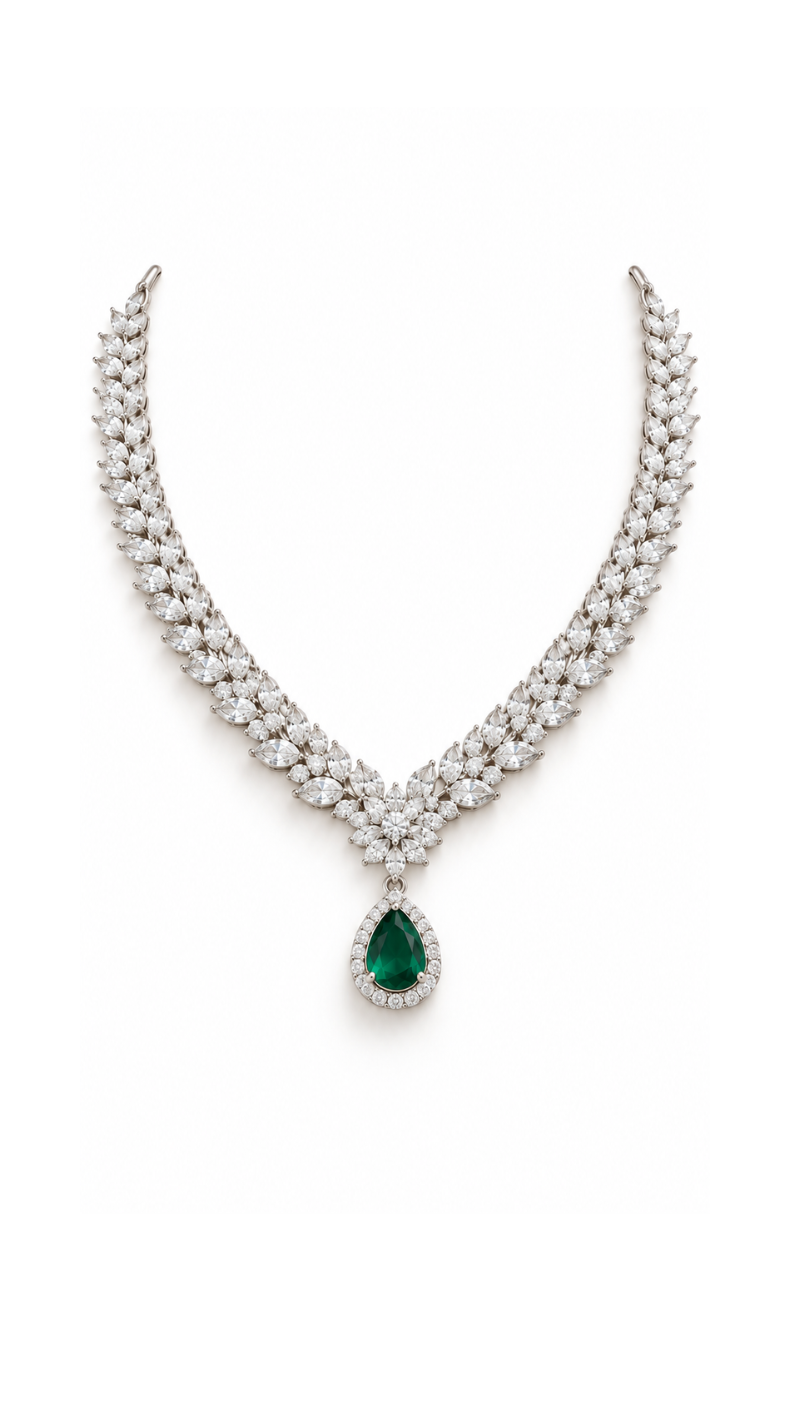 Elara Emerald Necklace Set