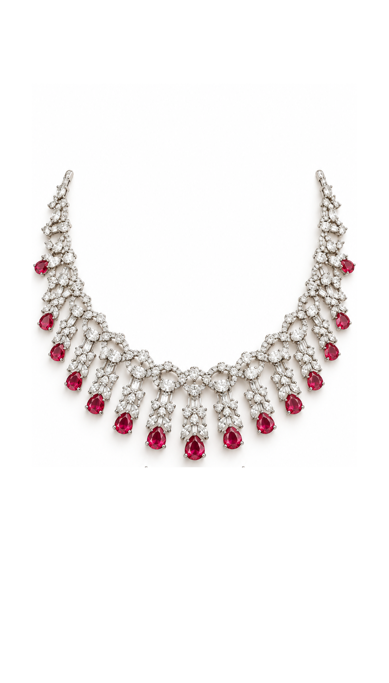 Ruby Pink Necklace Set