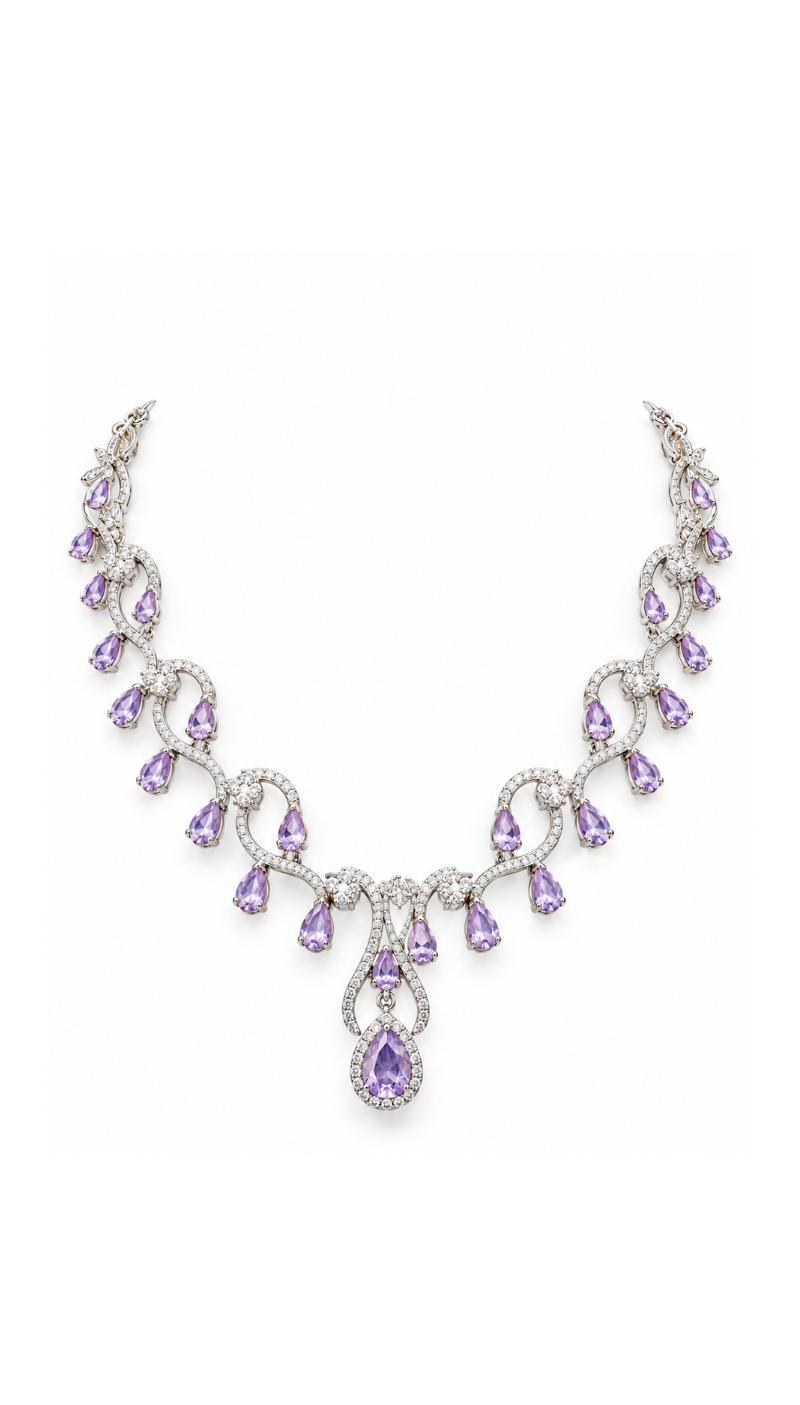 Amethyst Lavender Necklace Set