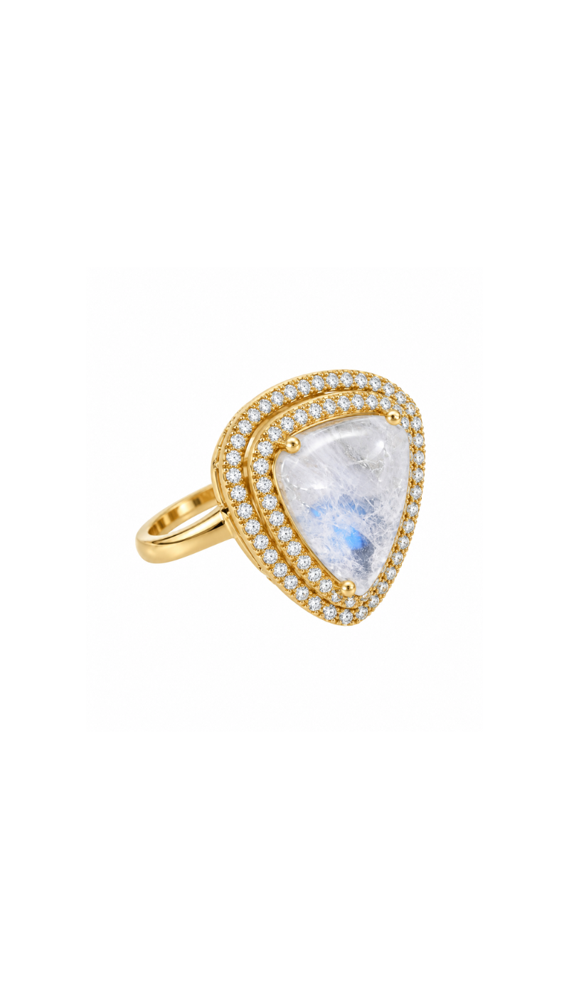 Chandrika Moonstone Ring