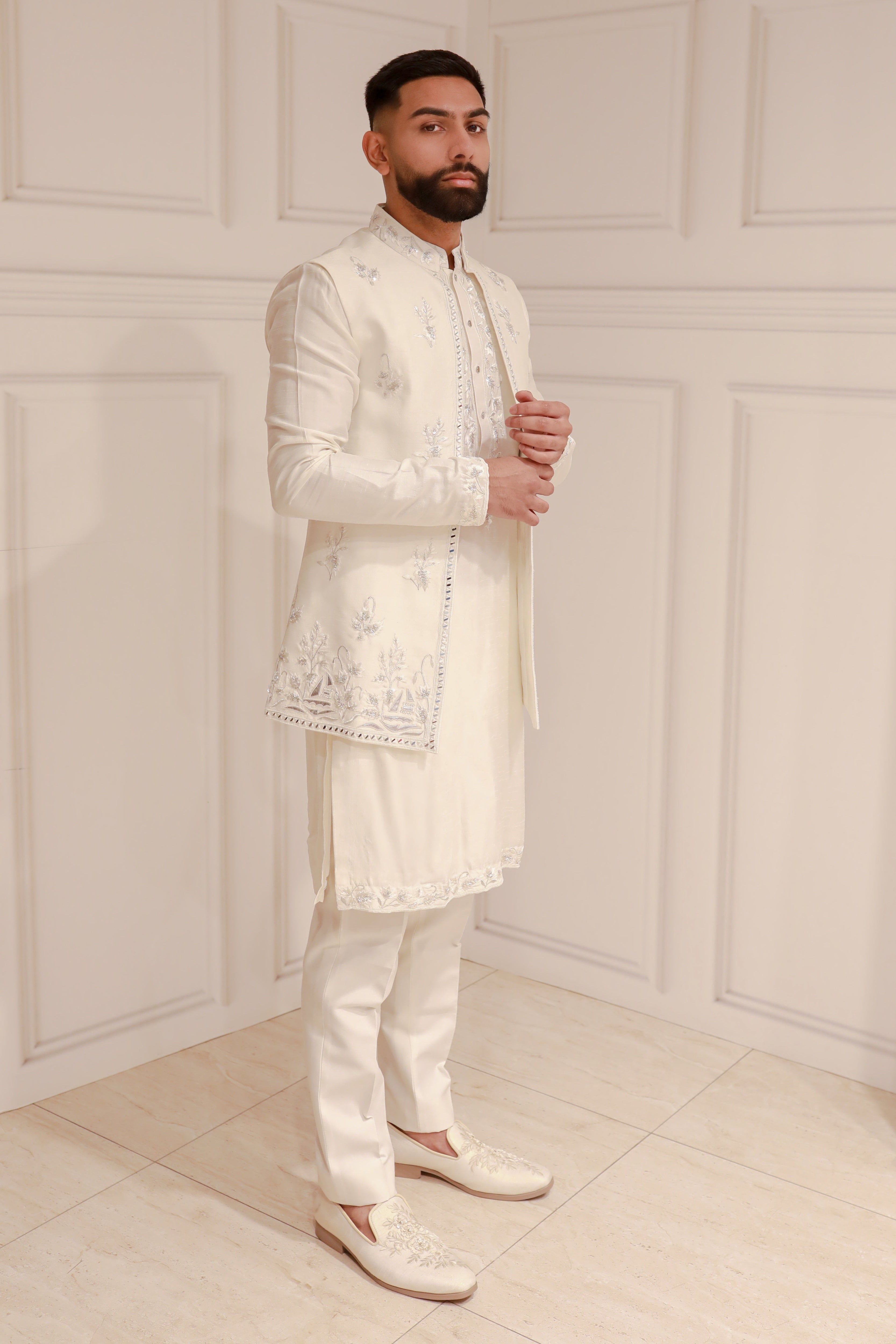 SHERWANI WITH KURTA AND TROUSER