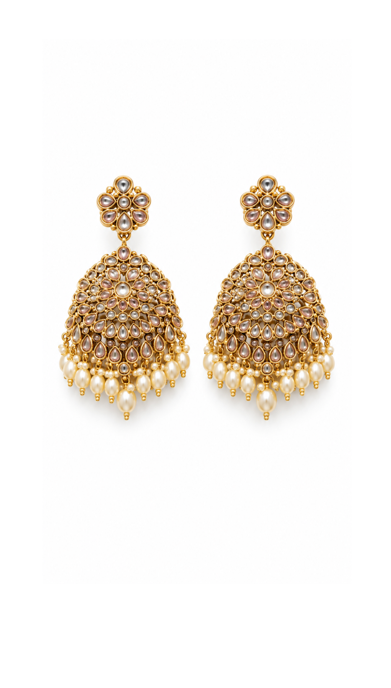 Antique Polki Bloom Necklace Set