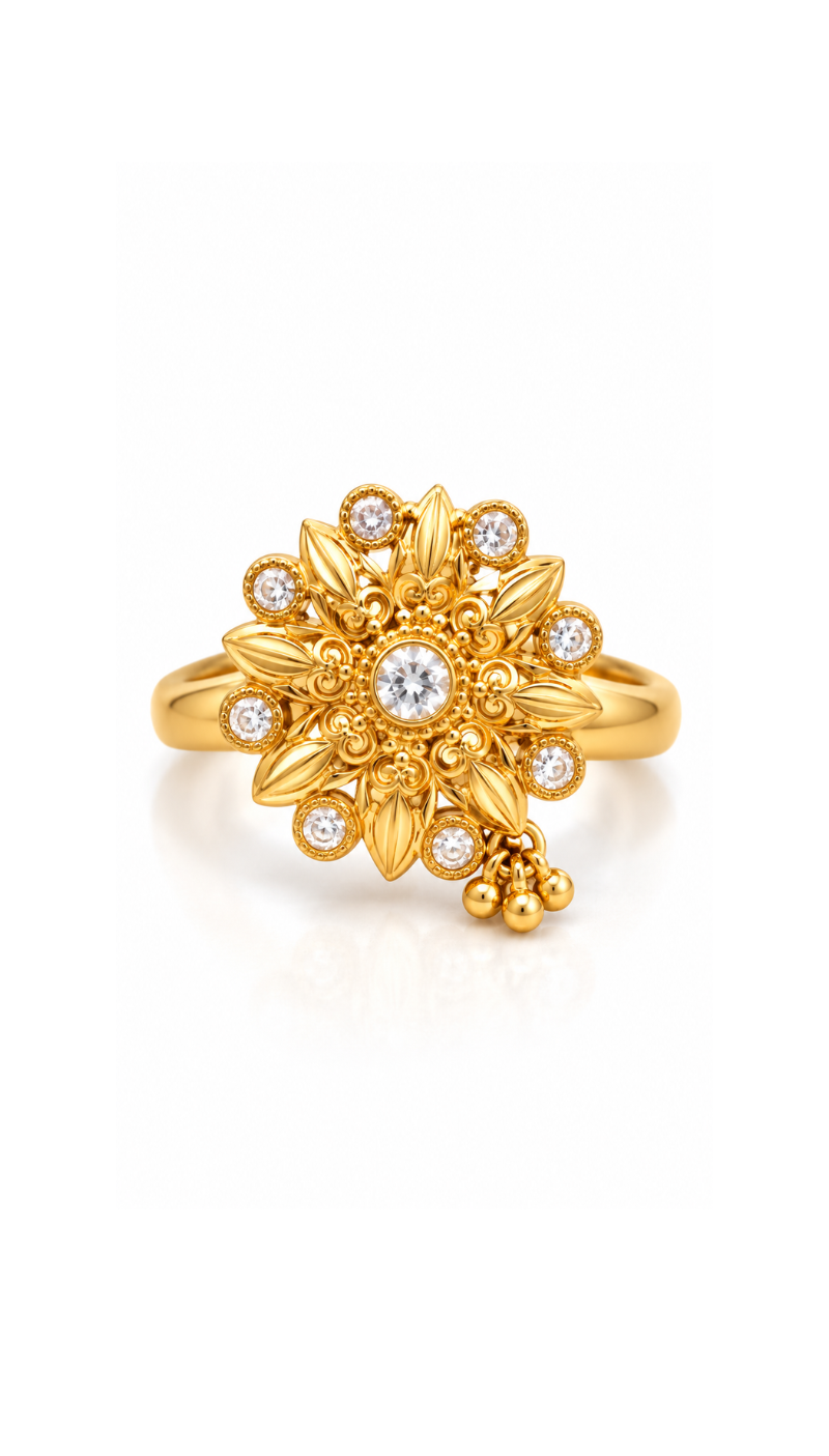 Gold Floral Ring