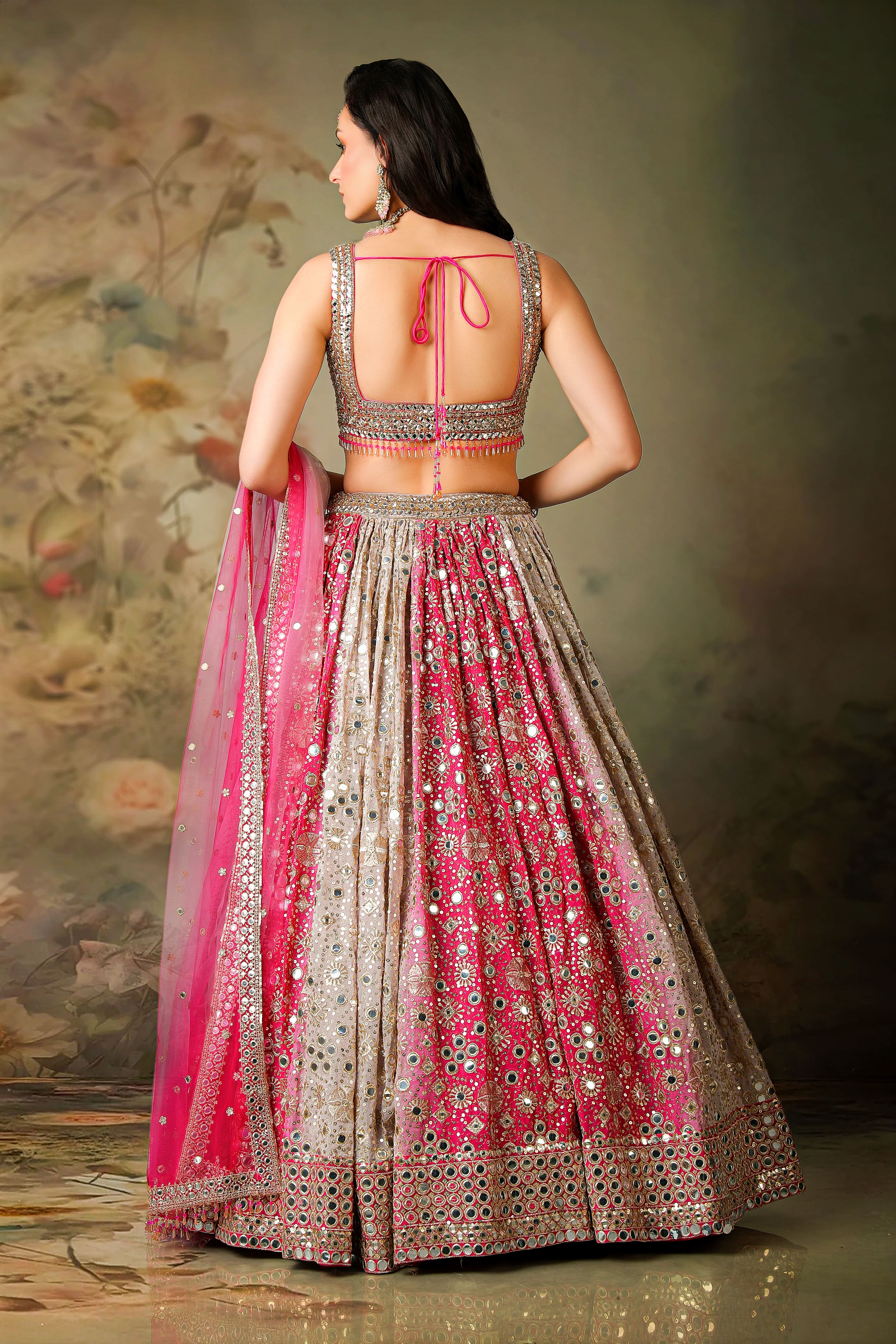 GOLDEN MIRROR TOP WITH OMREY SKIRT