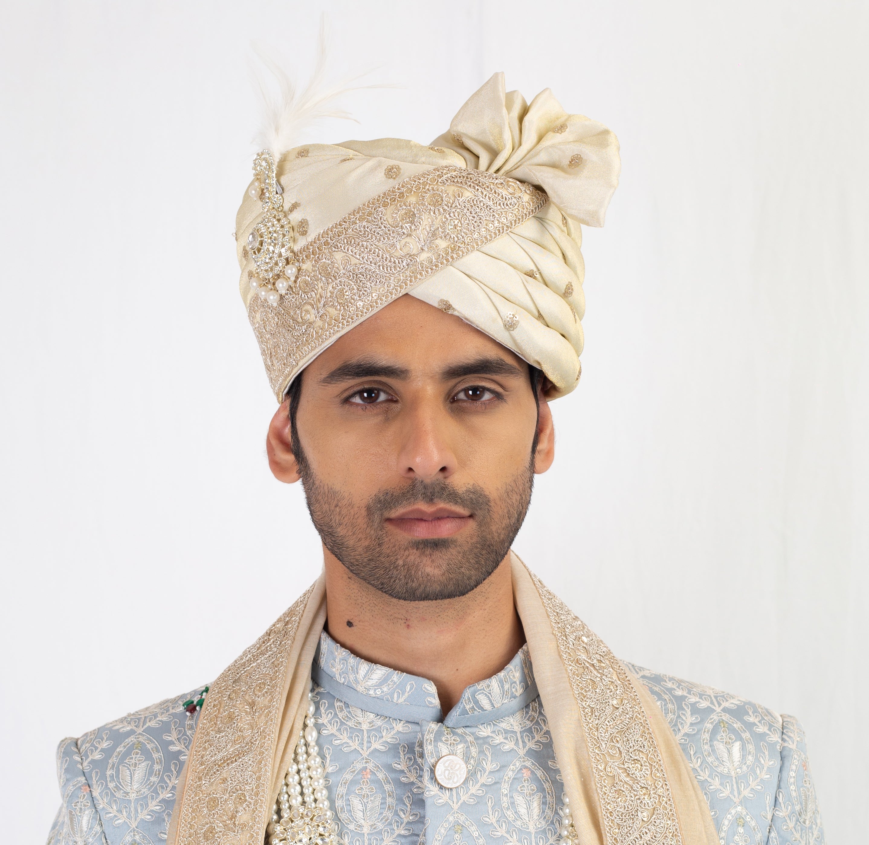 BABY BLUE ELEGANT SHERWANI WITH TROUSER