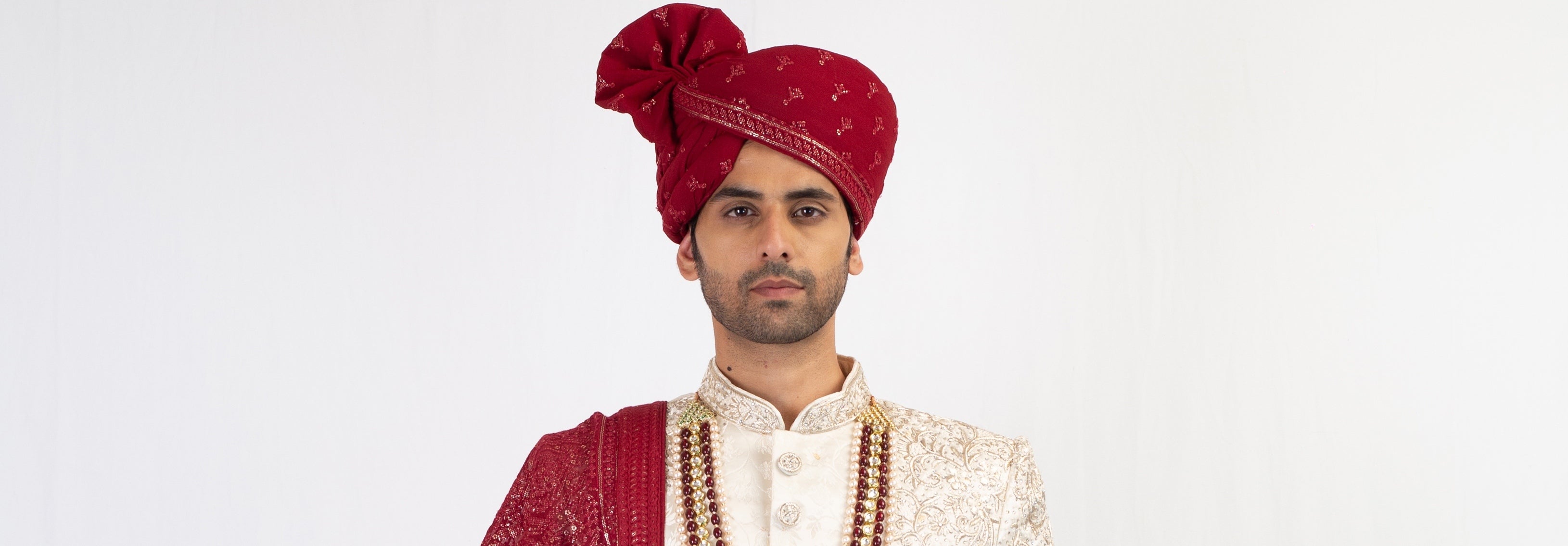 CREAM ELEGANT SHERWANI WITH TROUSER