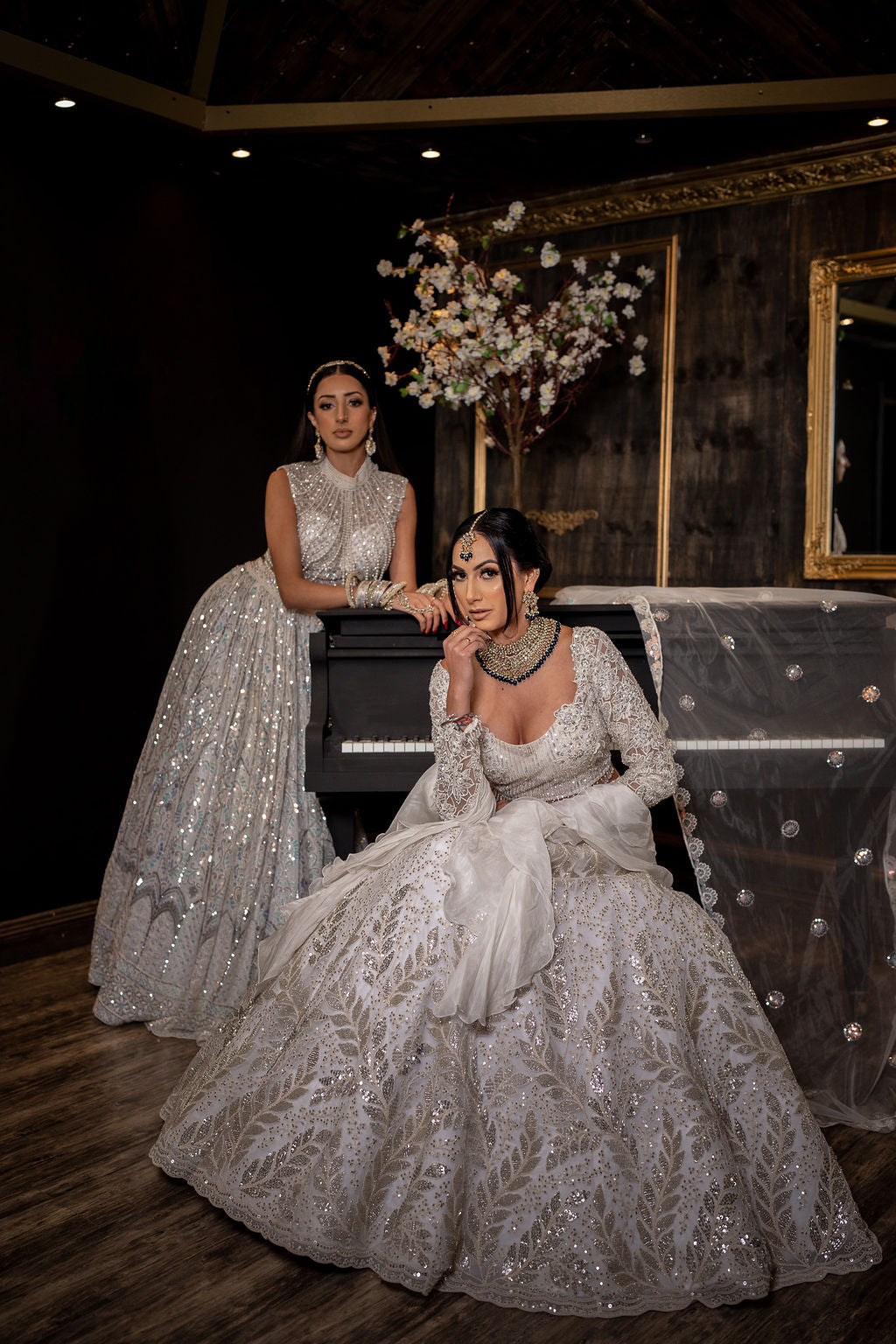 Ivory Lehenga is embroidered with embroidered Top