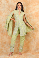 Embroidery Shirt with Trouser