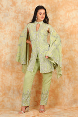 Embroidery Shirt with Trouser