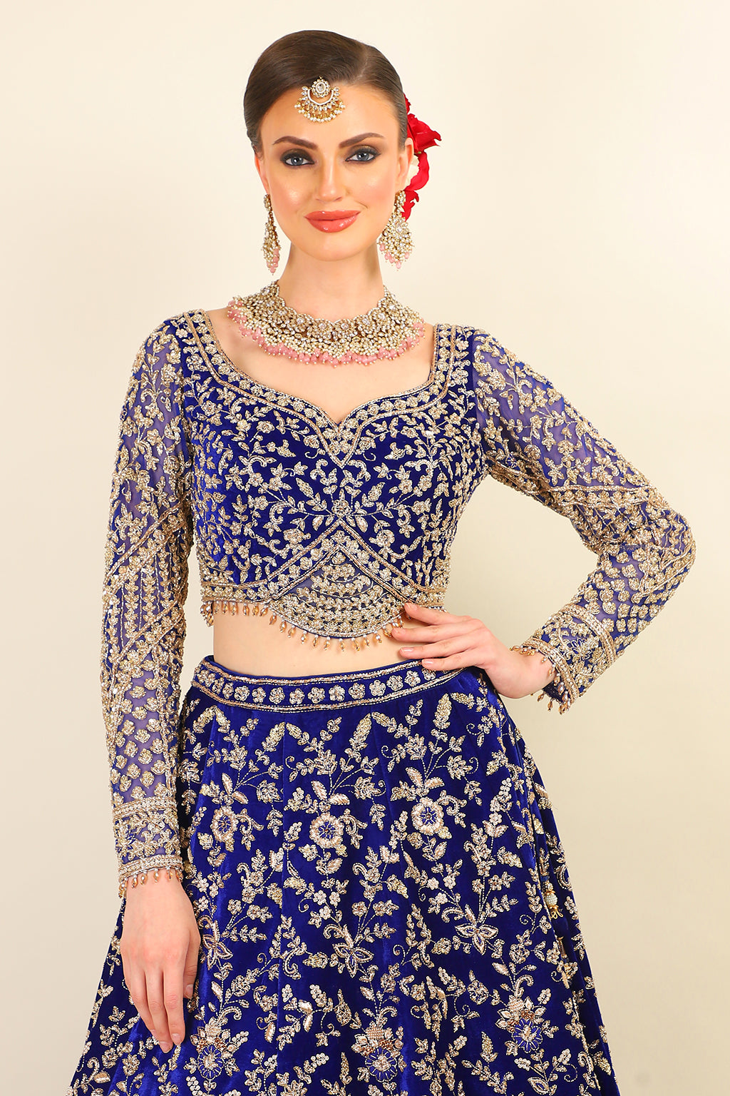 ROYAL BLUE BRIDAL LEHENGA