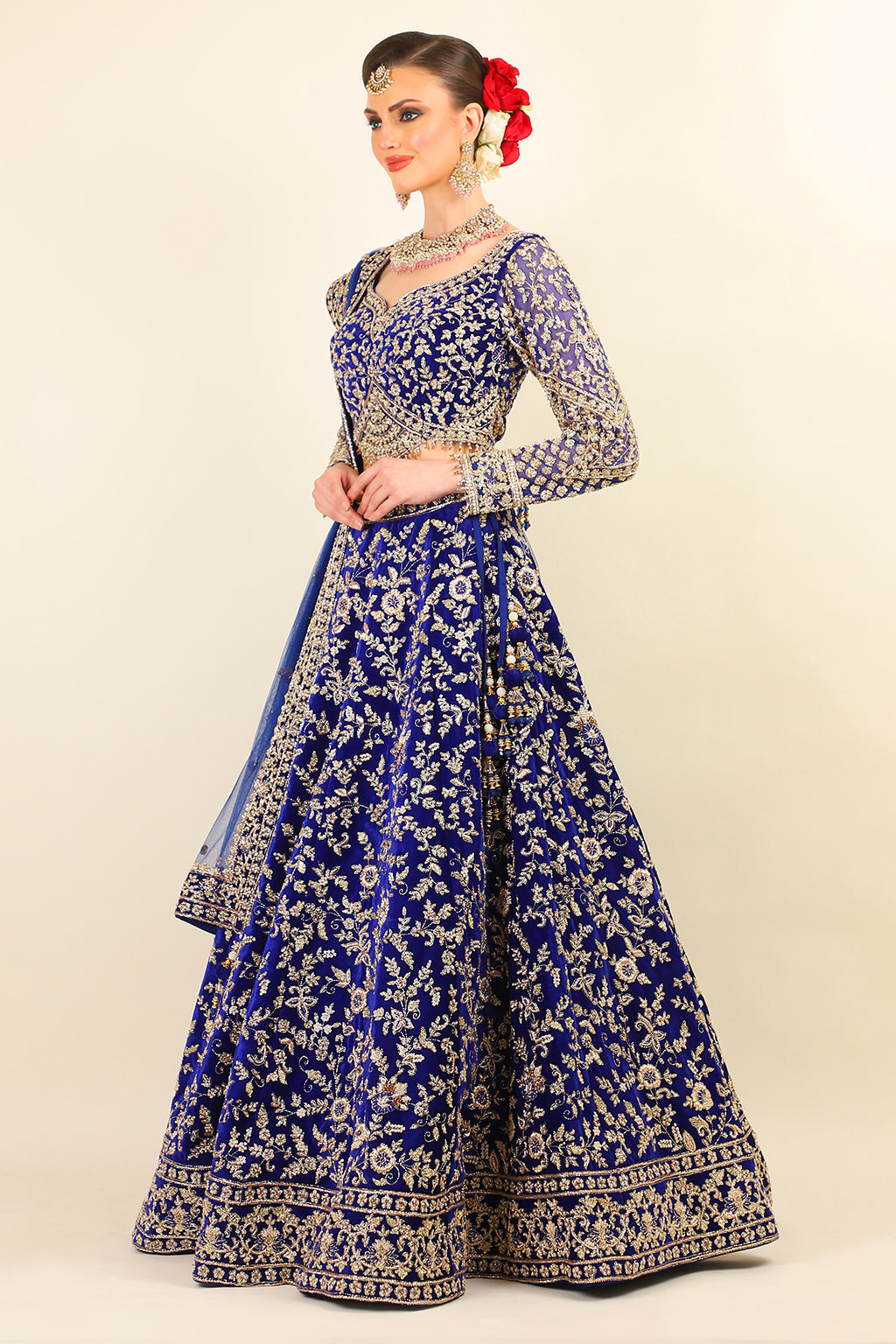 ROYAL BLUE BRIDAL LEHENGA