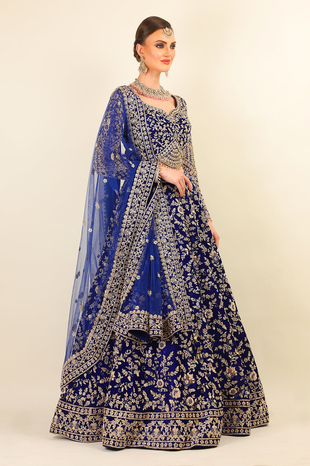 ROYAL BLUE BRIDAL LEHENGA