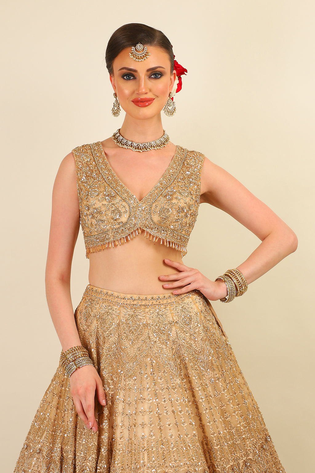 GOLD BRIDAL LEHENGA