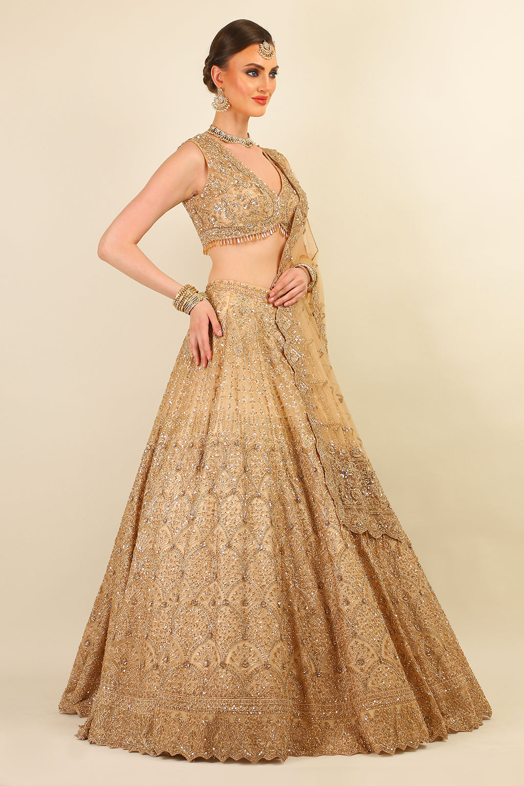 GOLD BRIDAL LEHENGA