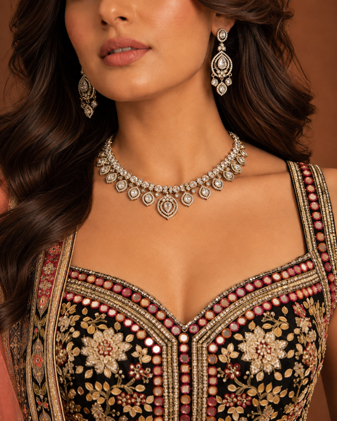 Zareen Noir Lehenga Set with Dupatta