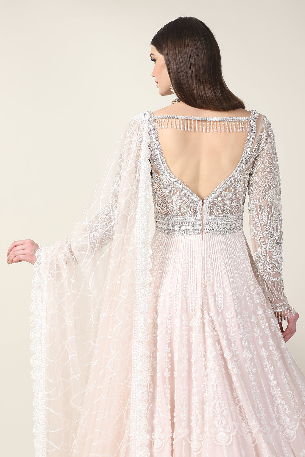 LIGHT PINK EMB GOWN