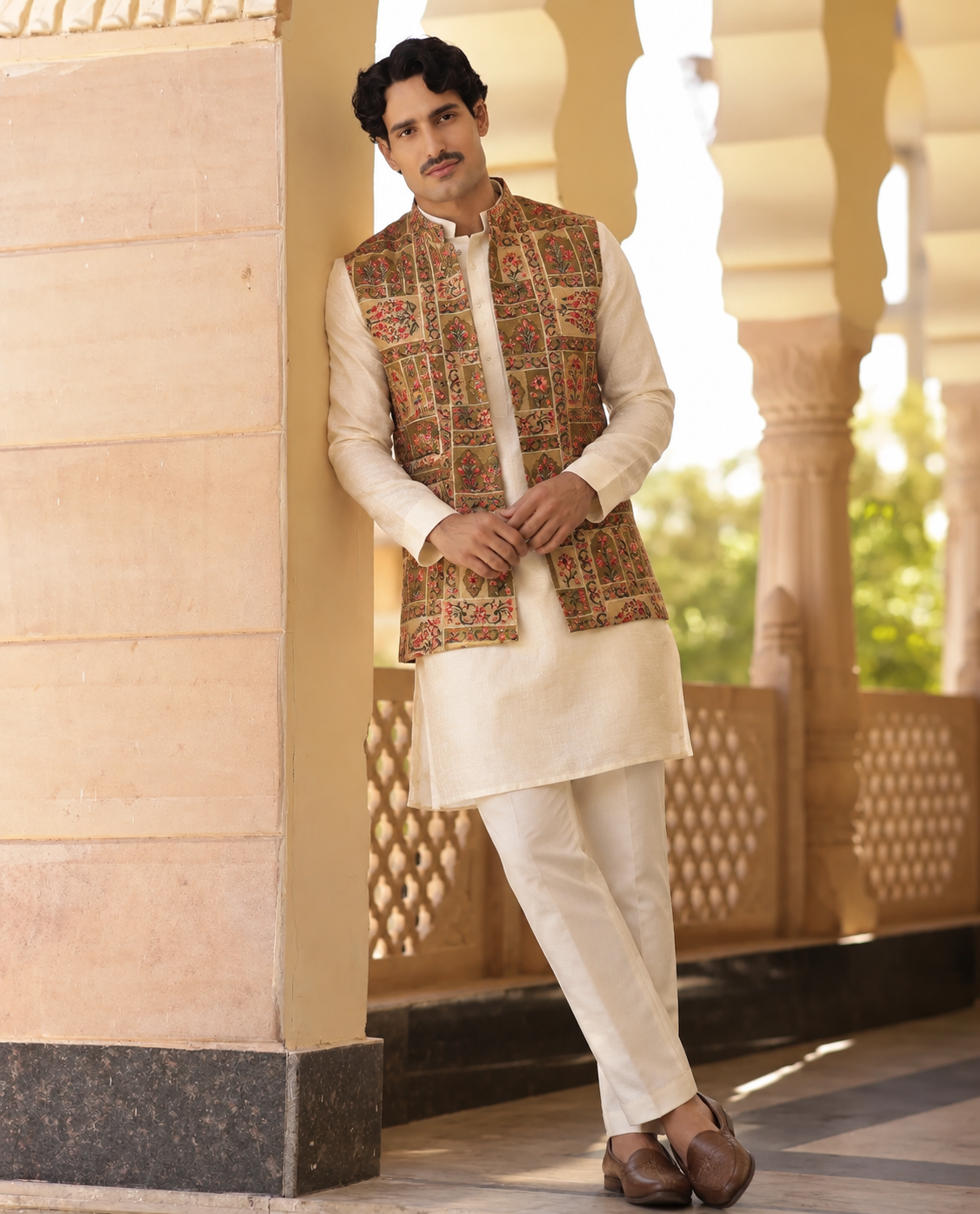 Shahi Olive Green Kurta Set