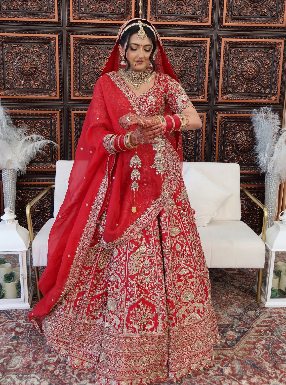 Preet in Regal Ruby Bridal Lehenga