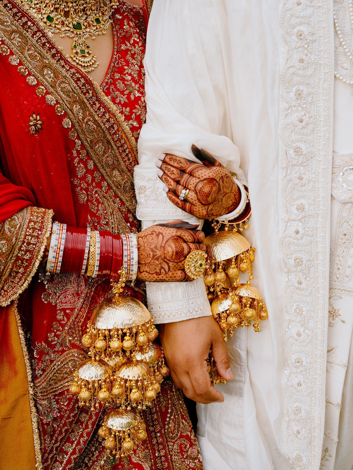 Jaspreet's Anand Karaj in Crimson Red Lehenga