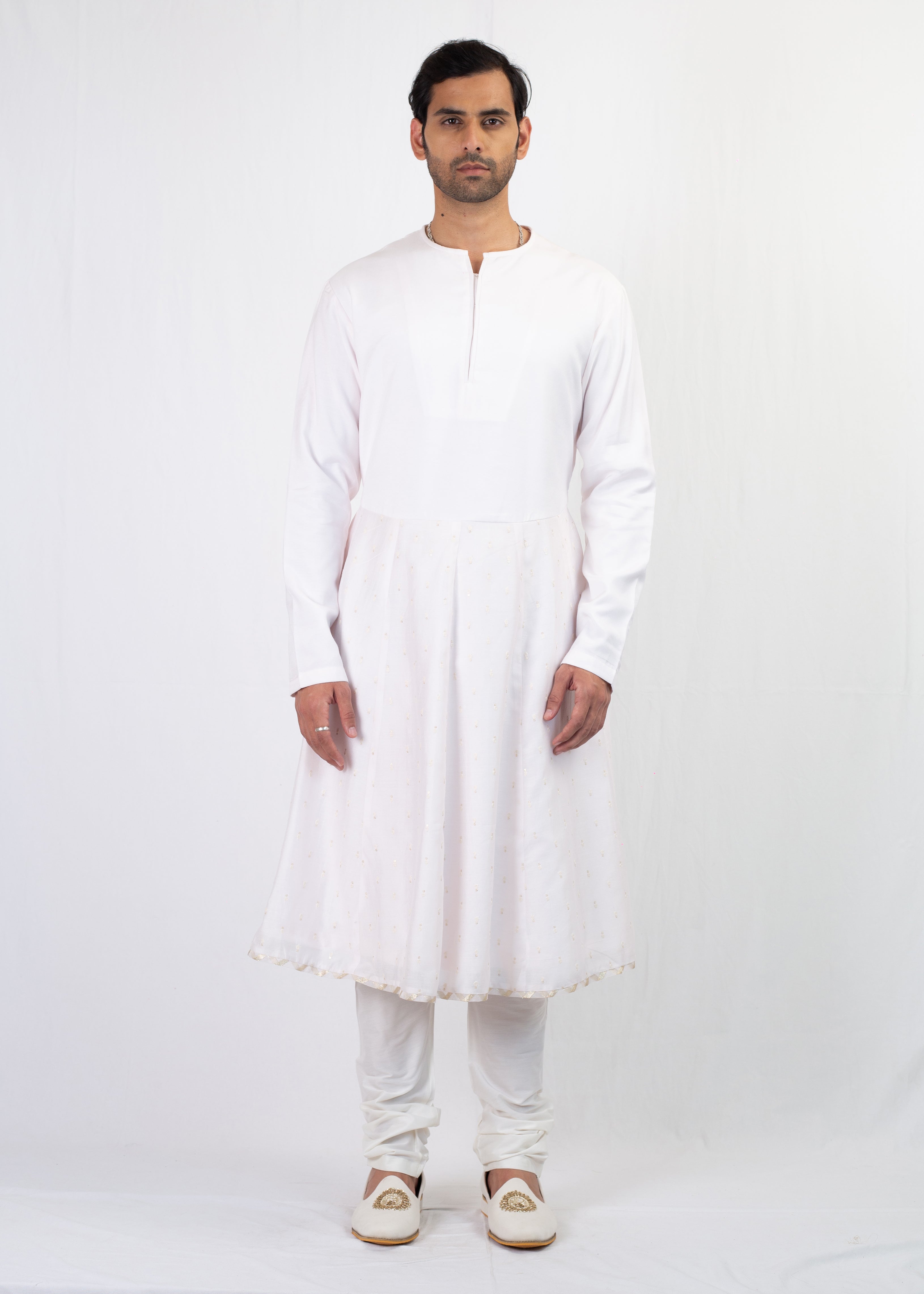 BABY PINK EMBROIDERY SHERWANI AND KURTA WITH TROUSER AND PALLA