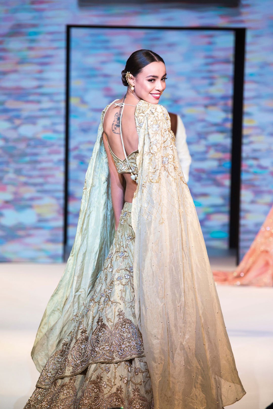 Mint Indo-western Gown