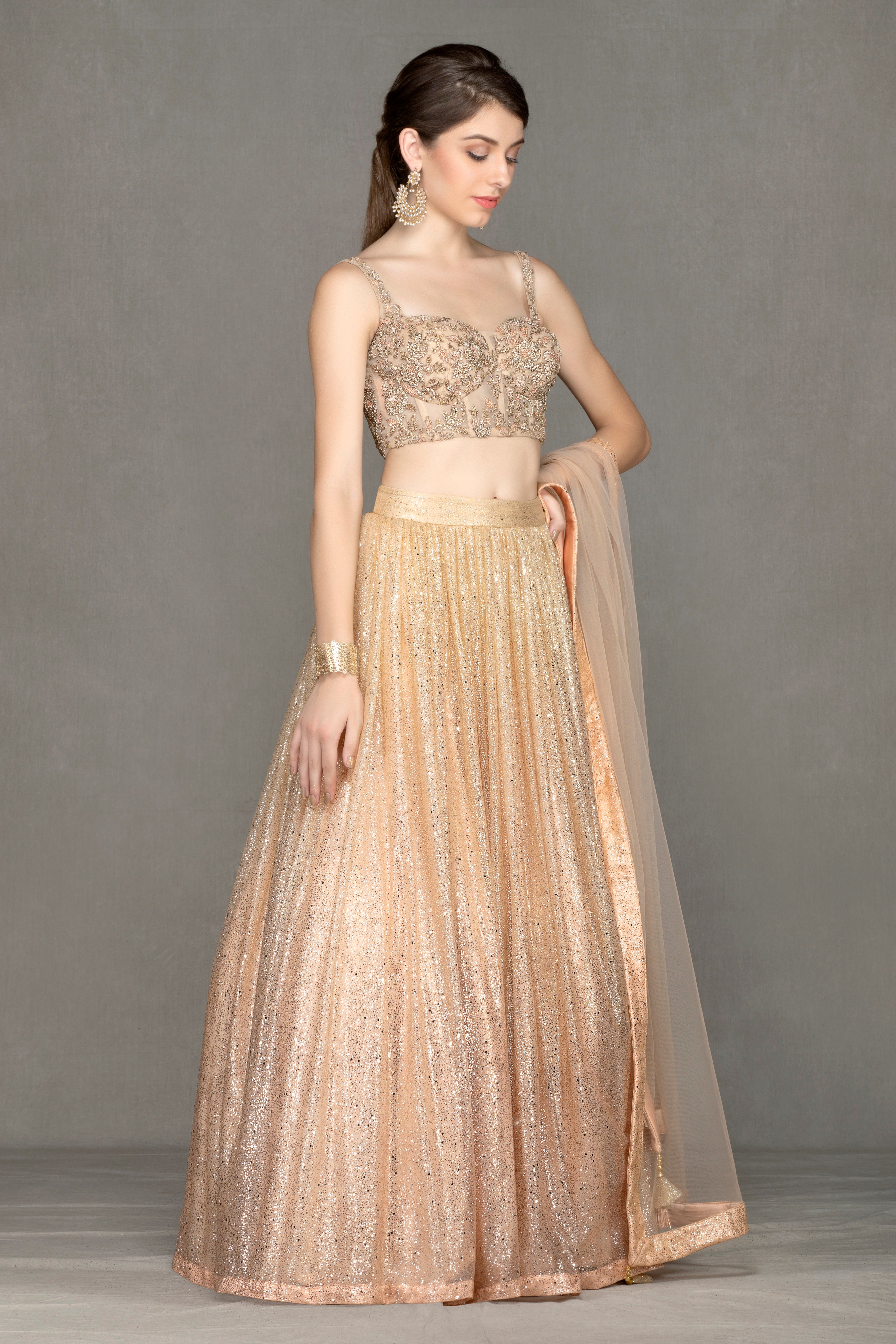 Golden Shimmer Lehenga