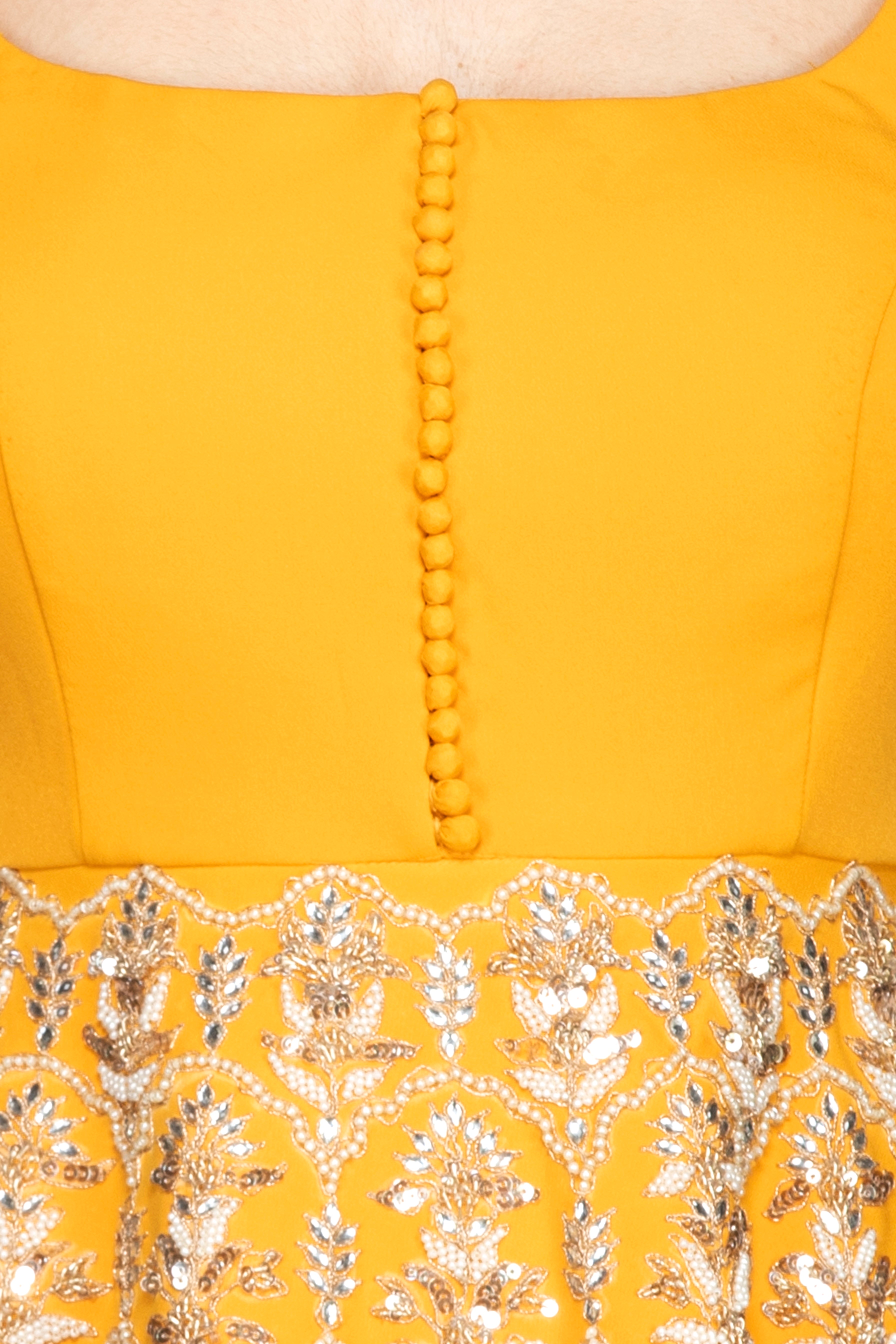 Mustard Yellow peplum with Pants