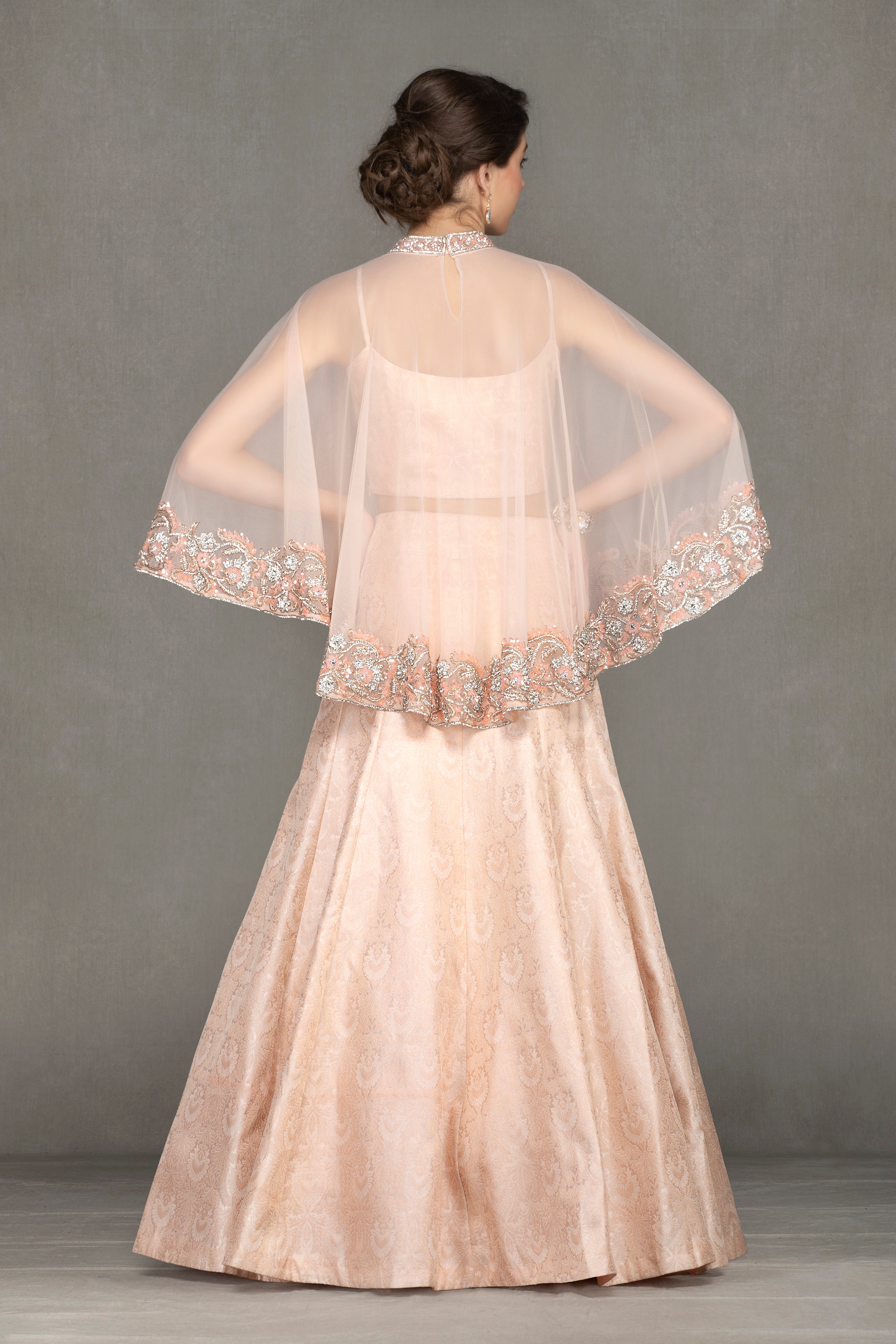 Zardozi top with buster & brocade Skirt