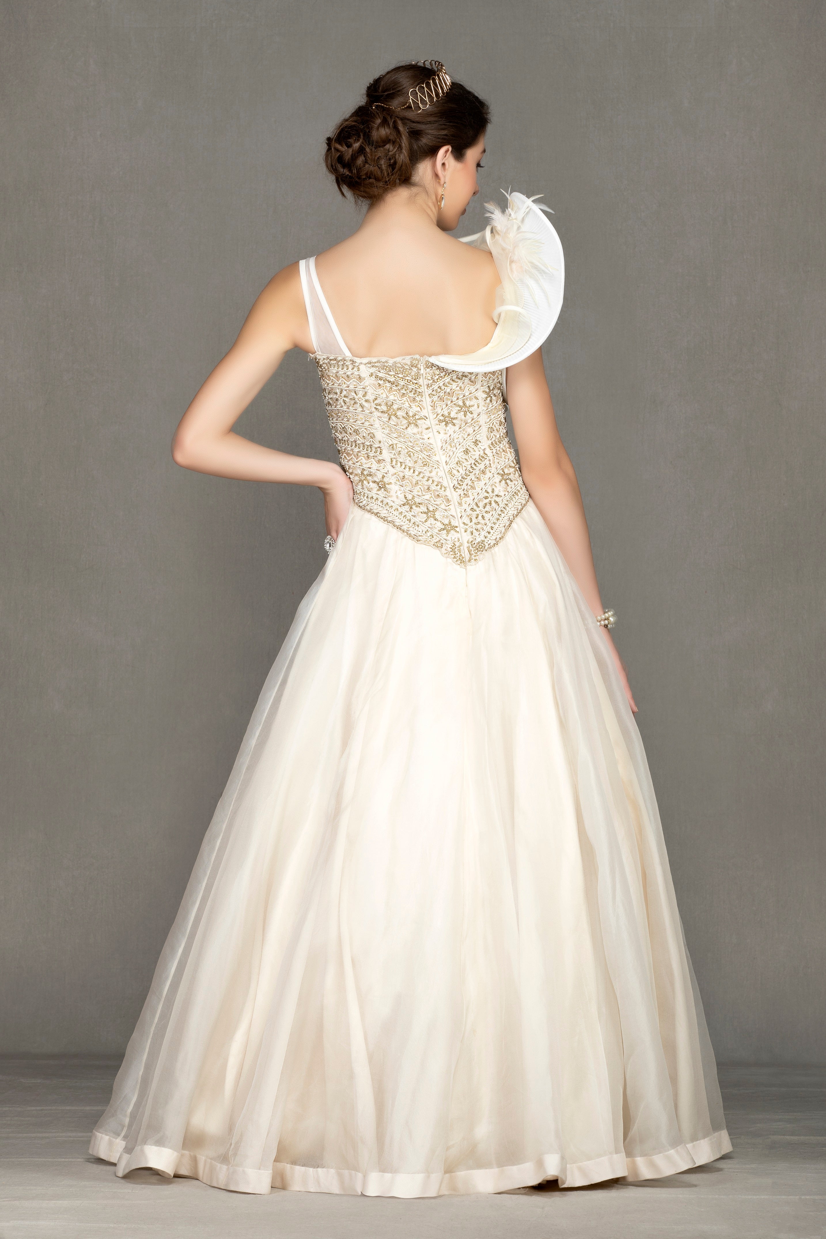 Princess Dress with ruffle scarf