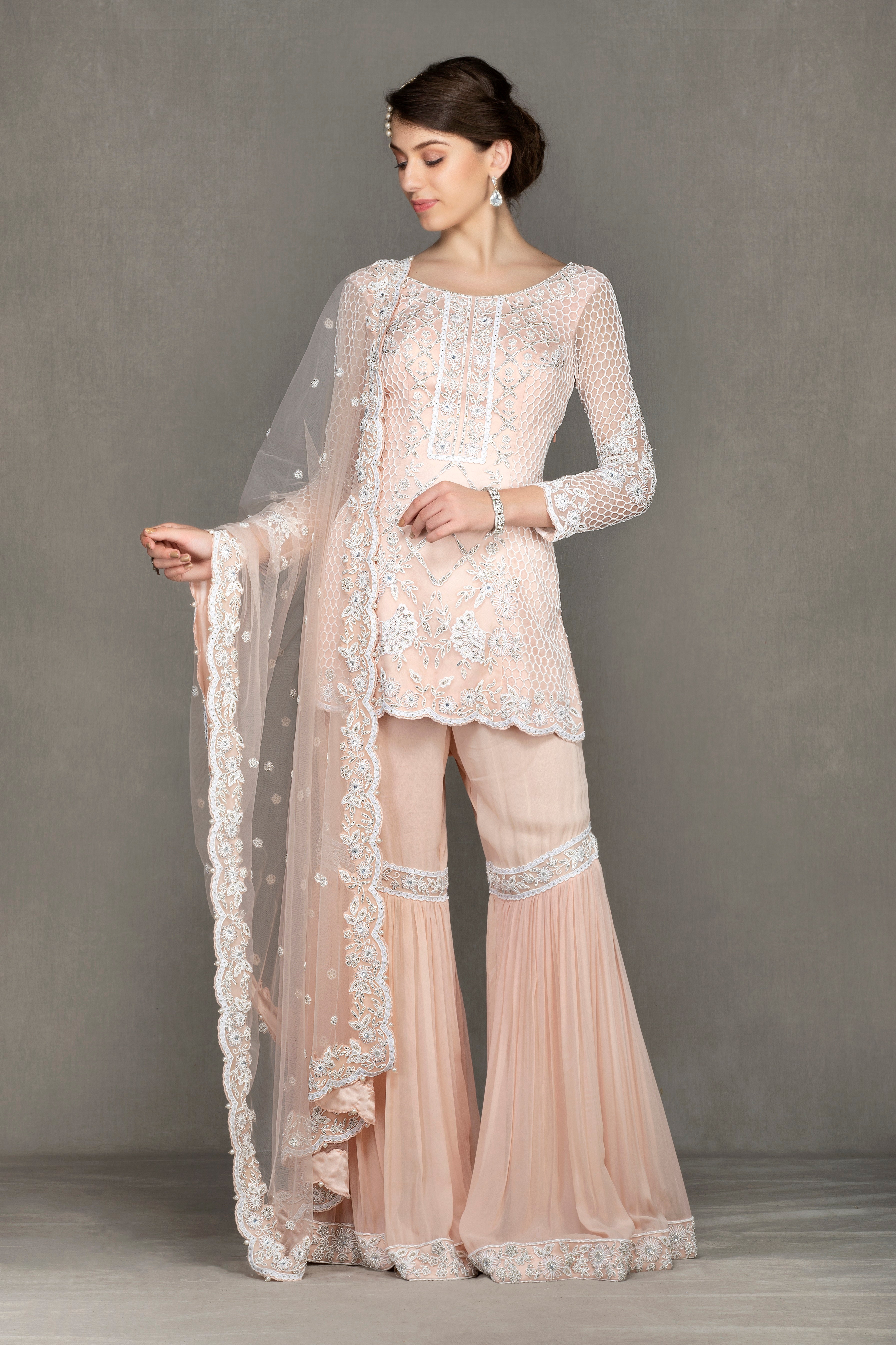 Georgette Sharara with Embroidered Top