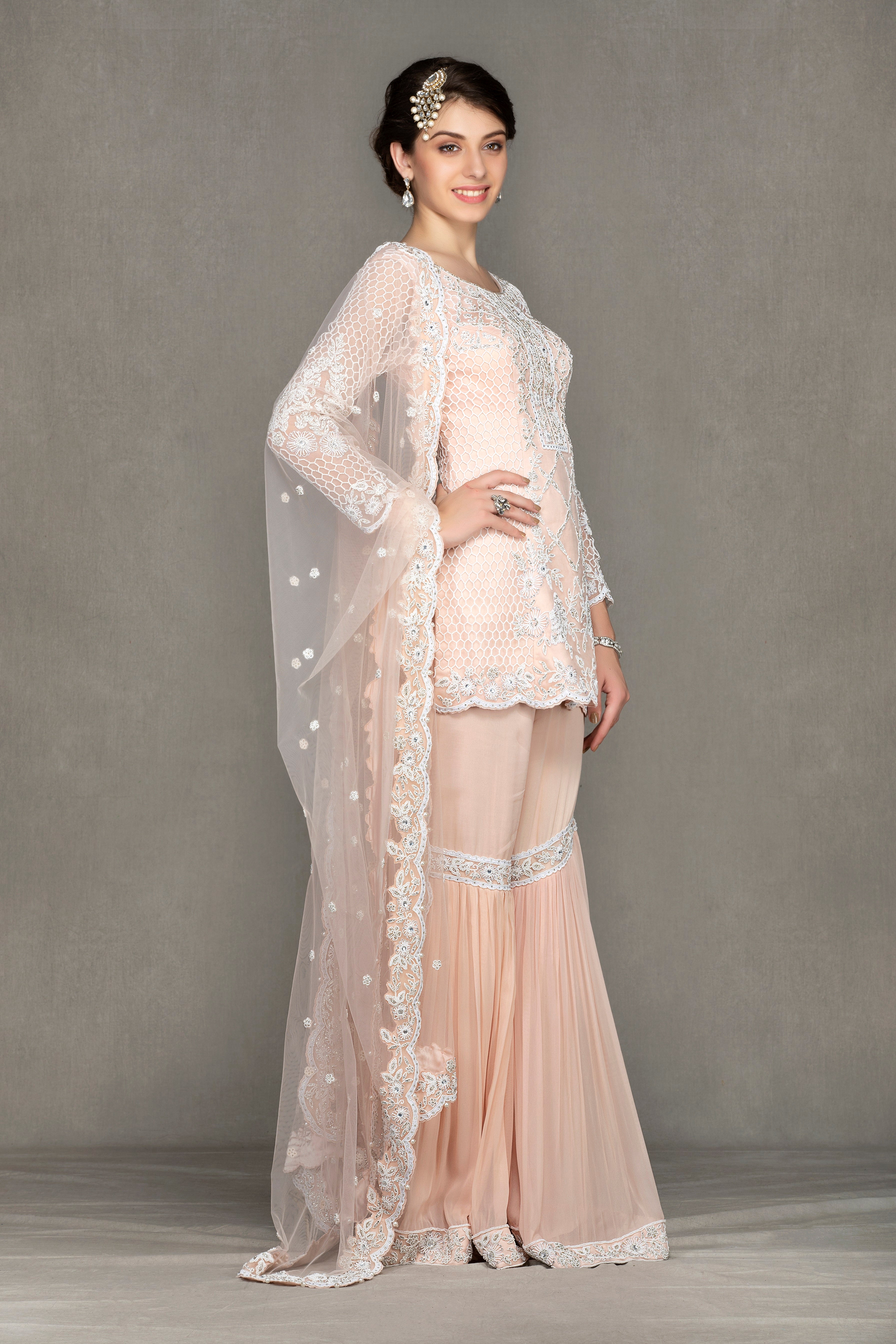 Georgette Sharara with Embroidered Top