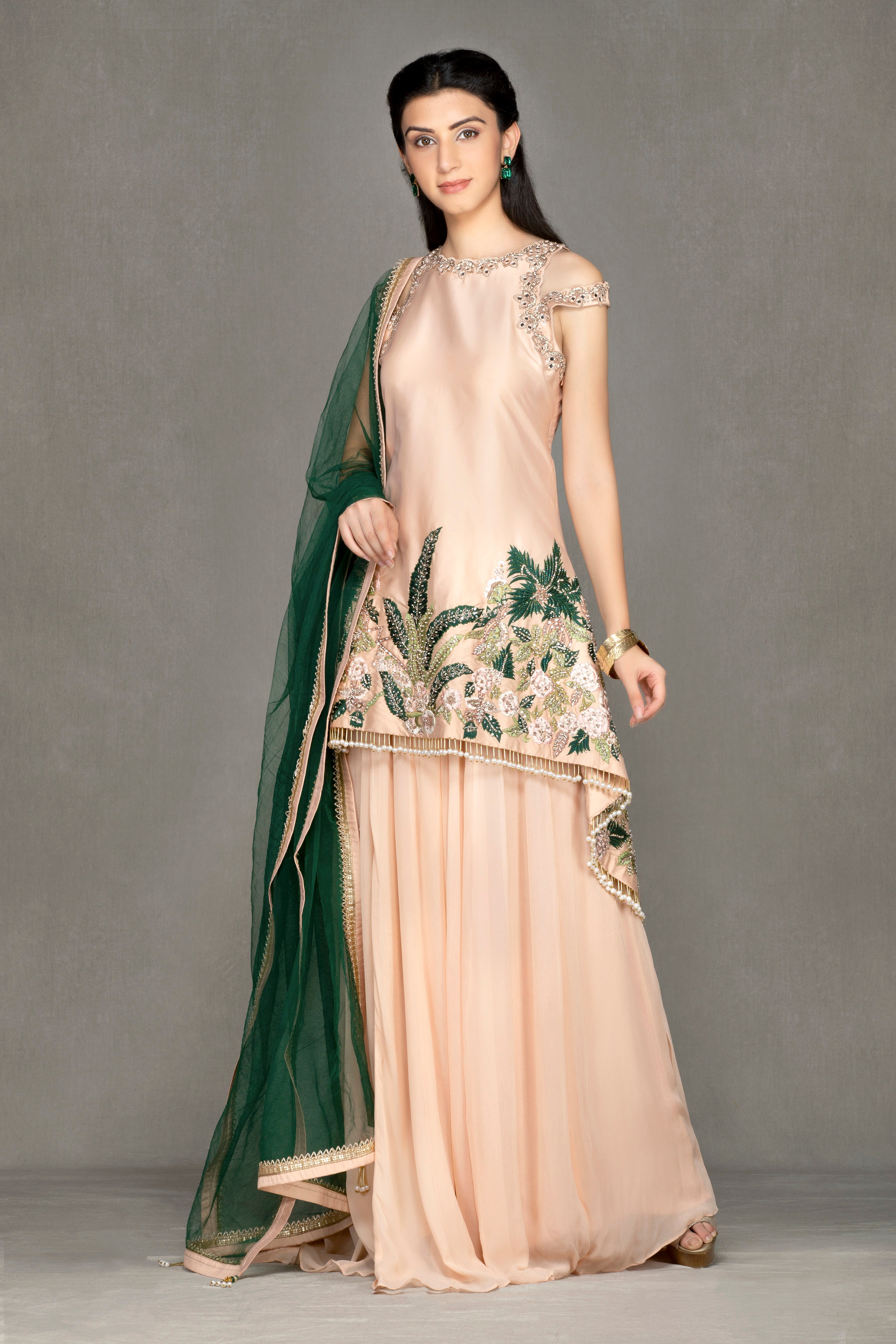 Long Tail top Sharara/Plazzo