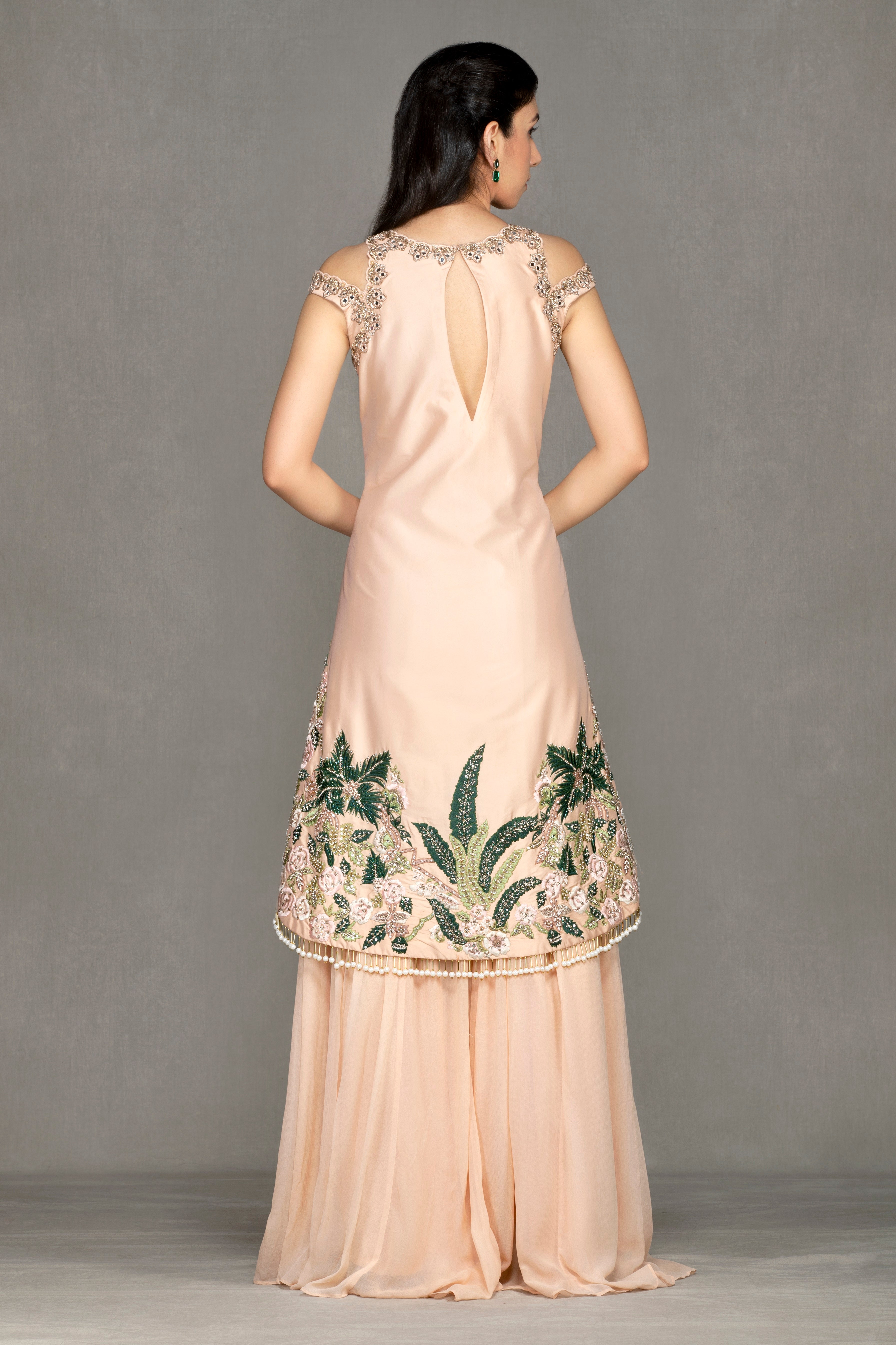 Long Tail top Sharara/Plazzo