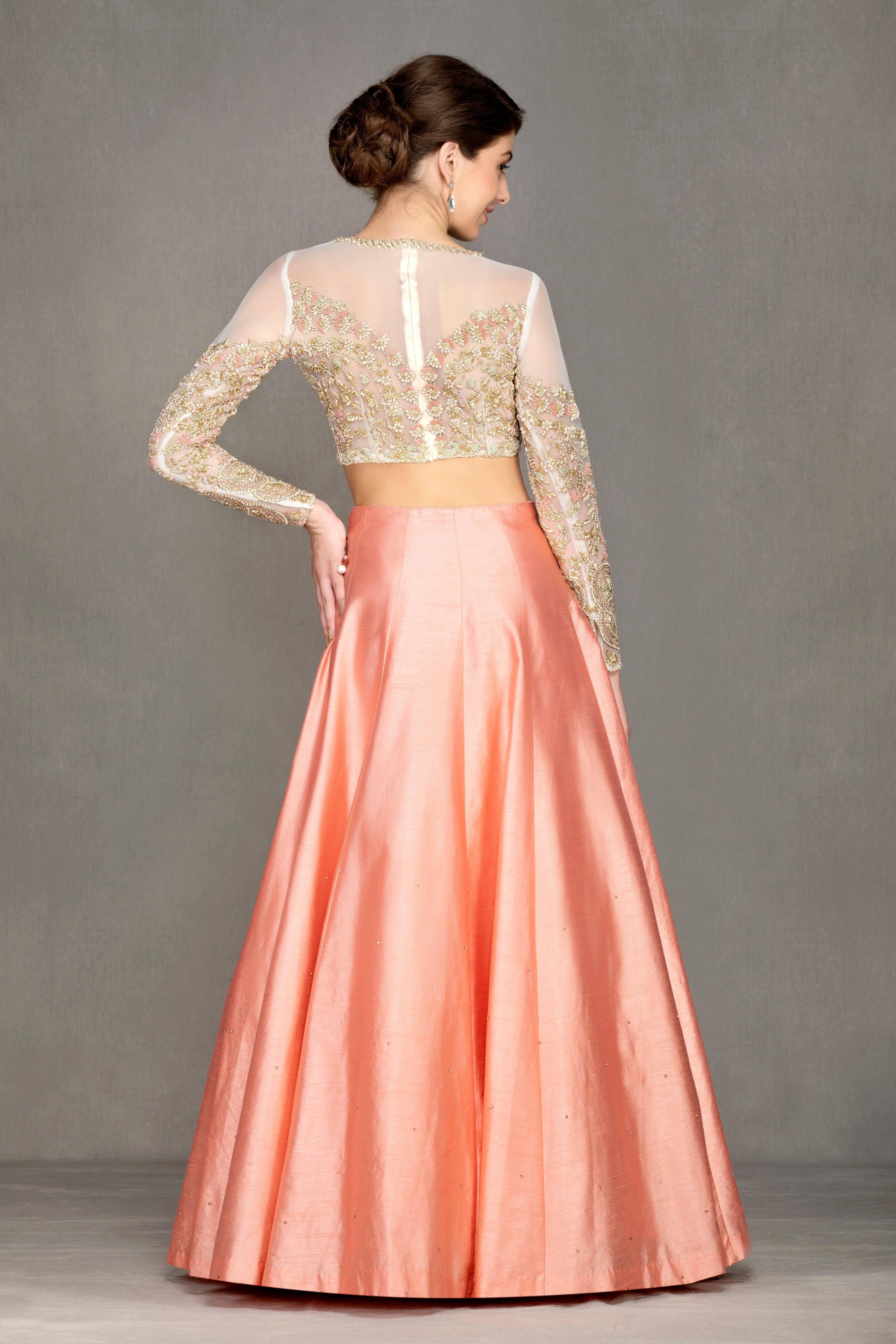 Taffeta Skirt and Embroidered top