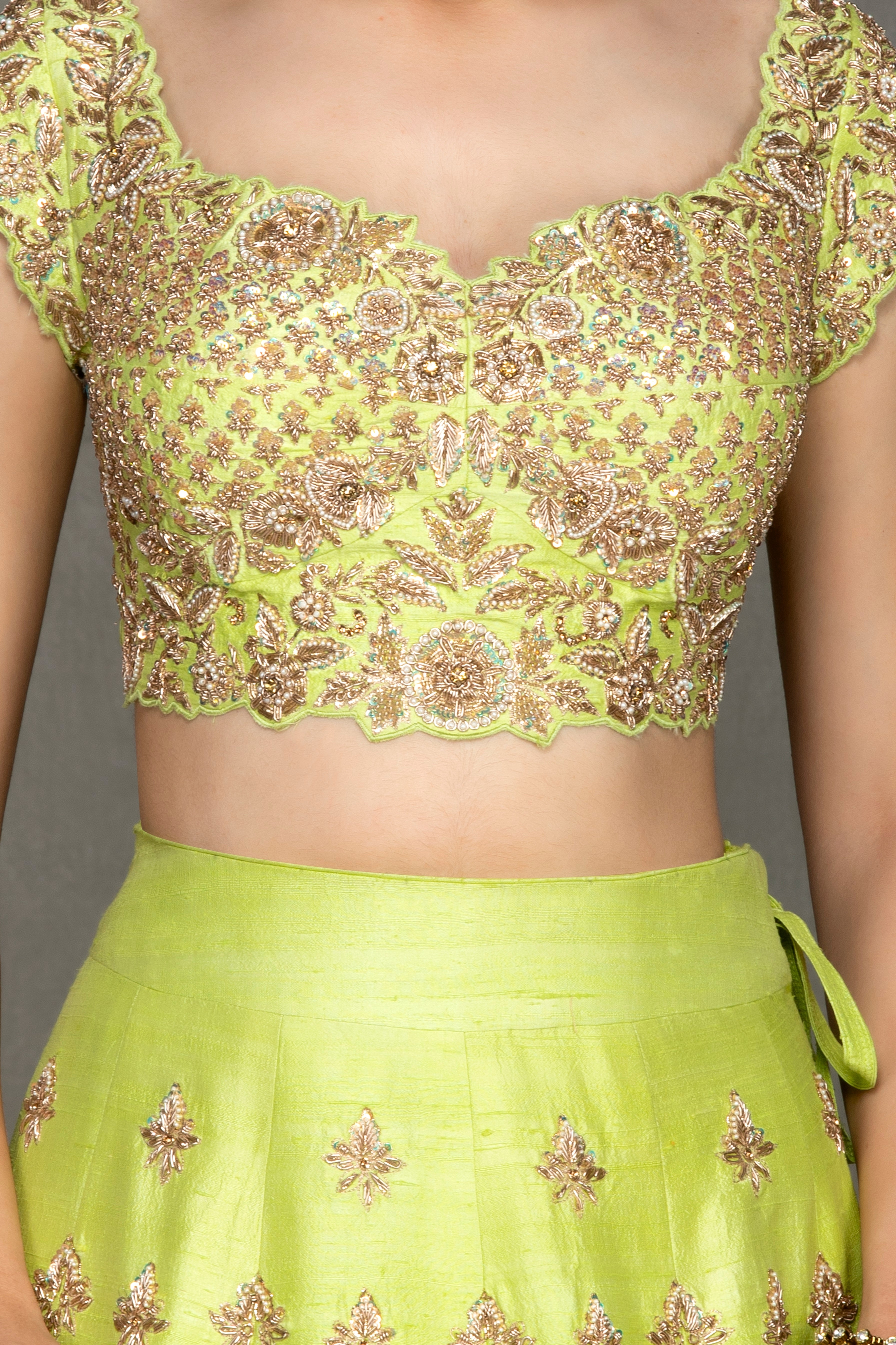 Bridal/Semi-Bridal Lehenga with Dabka work