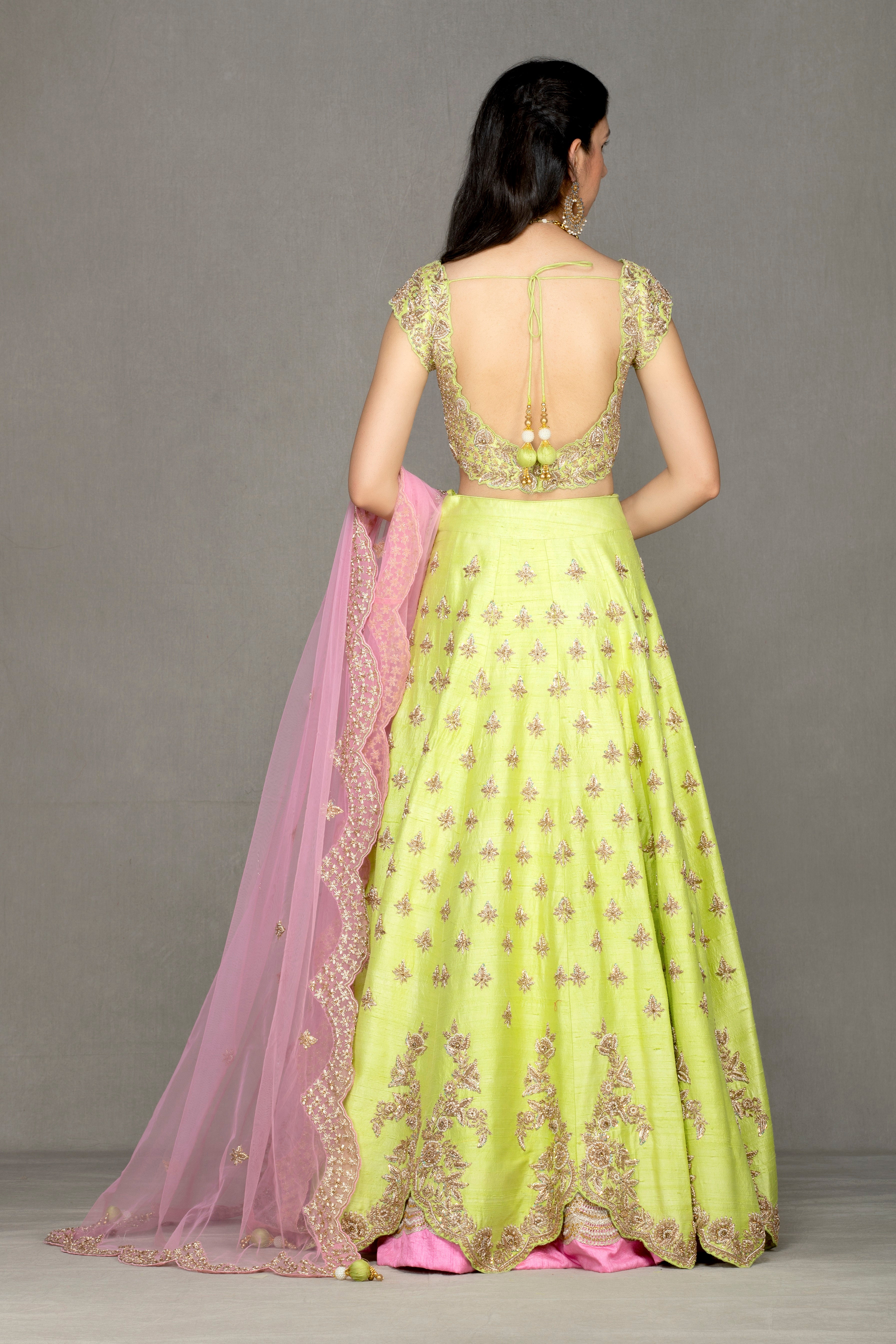 Bridal/Semi-Bridal Lehenga with Dabka work