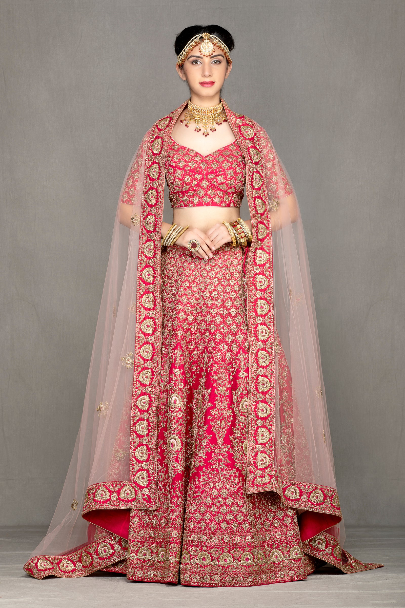 Lehenga red outlet bridal