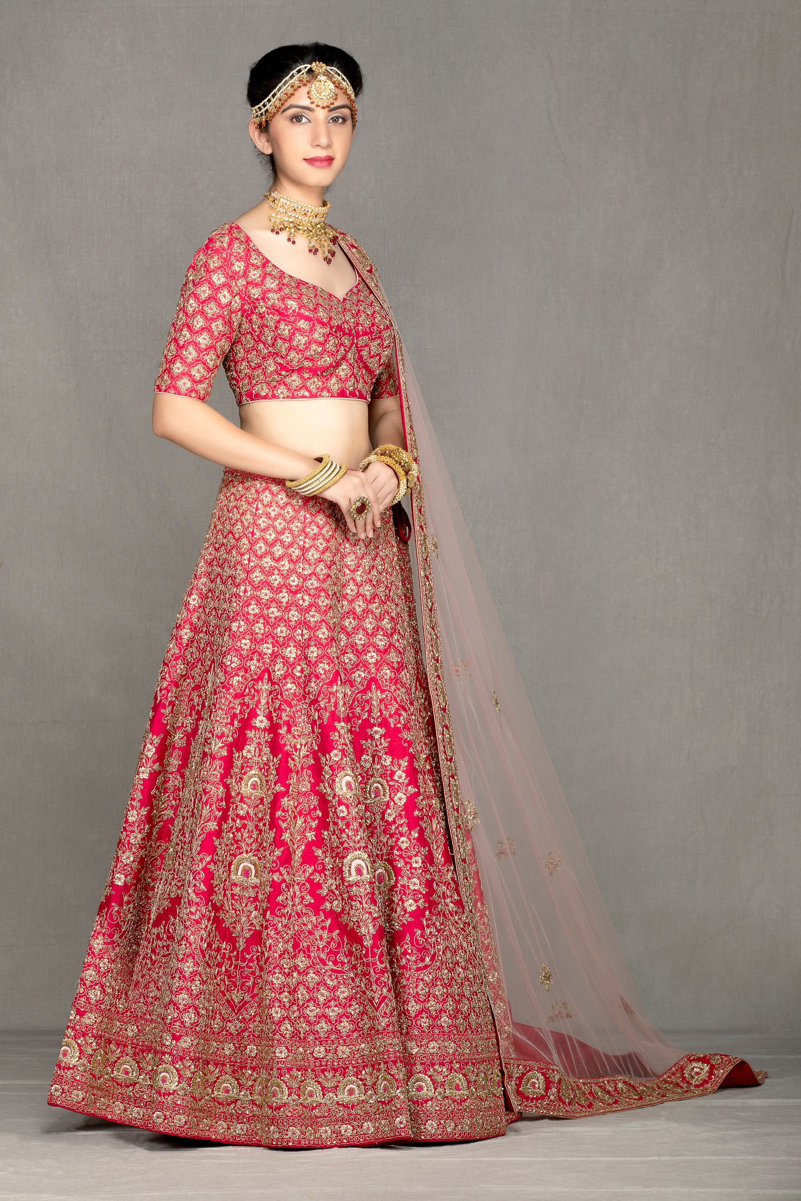 Red Bridal Lehenga