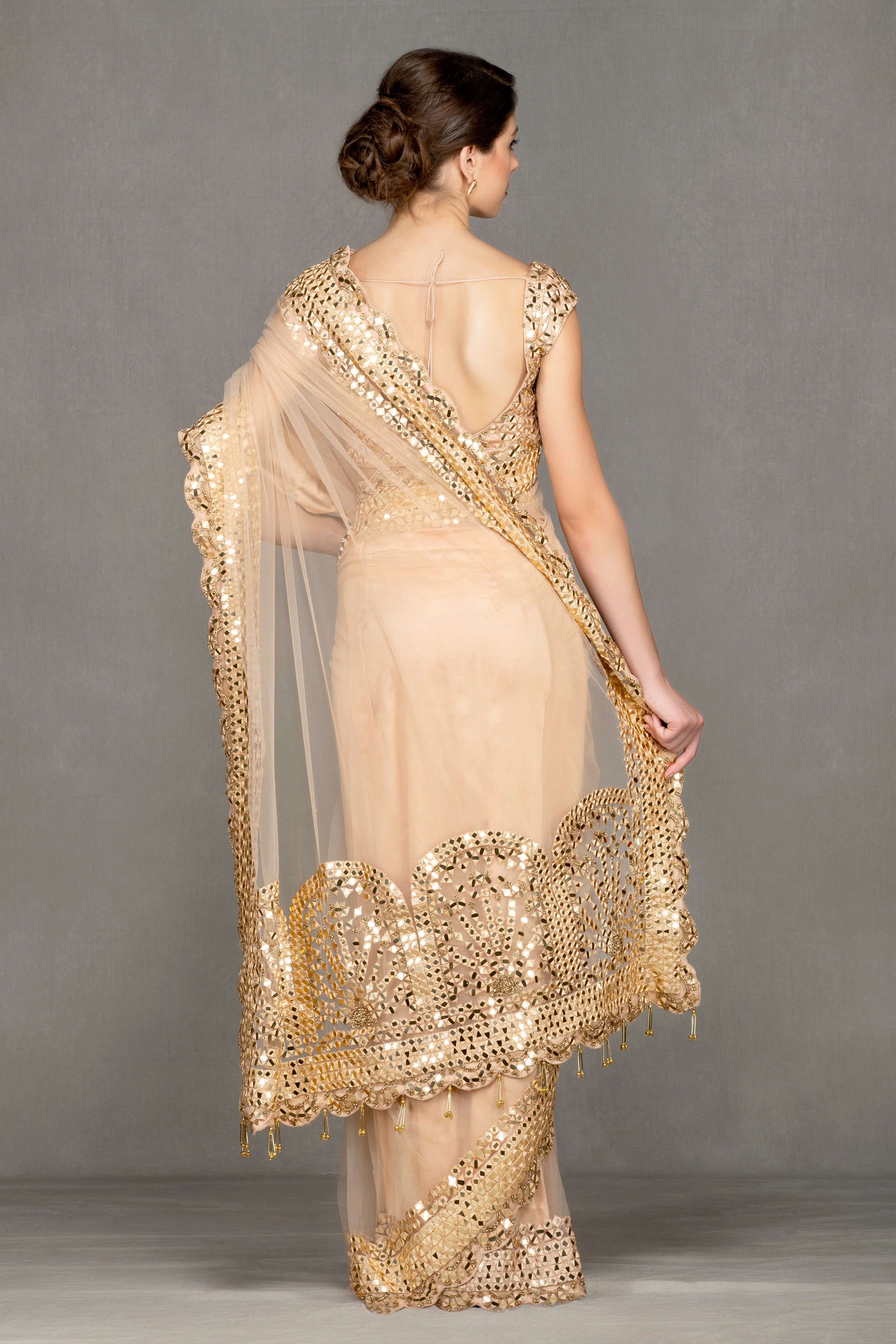 Mirror work Saree