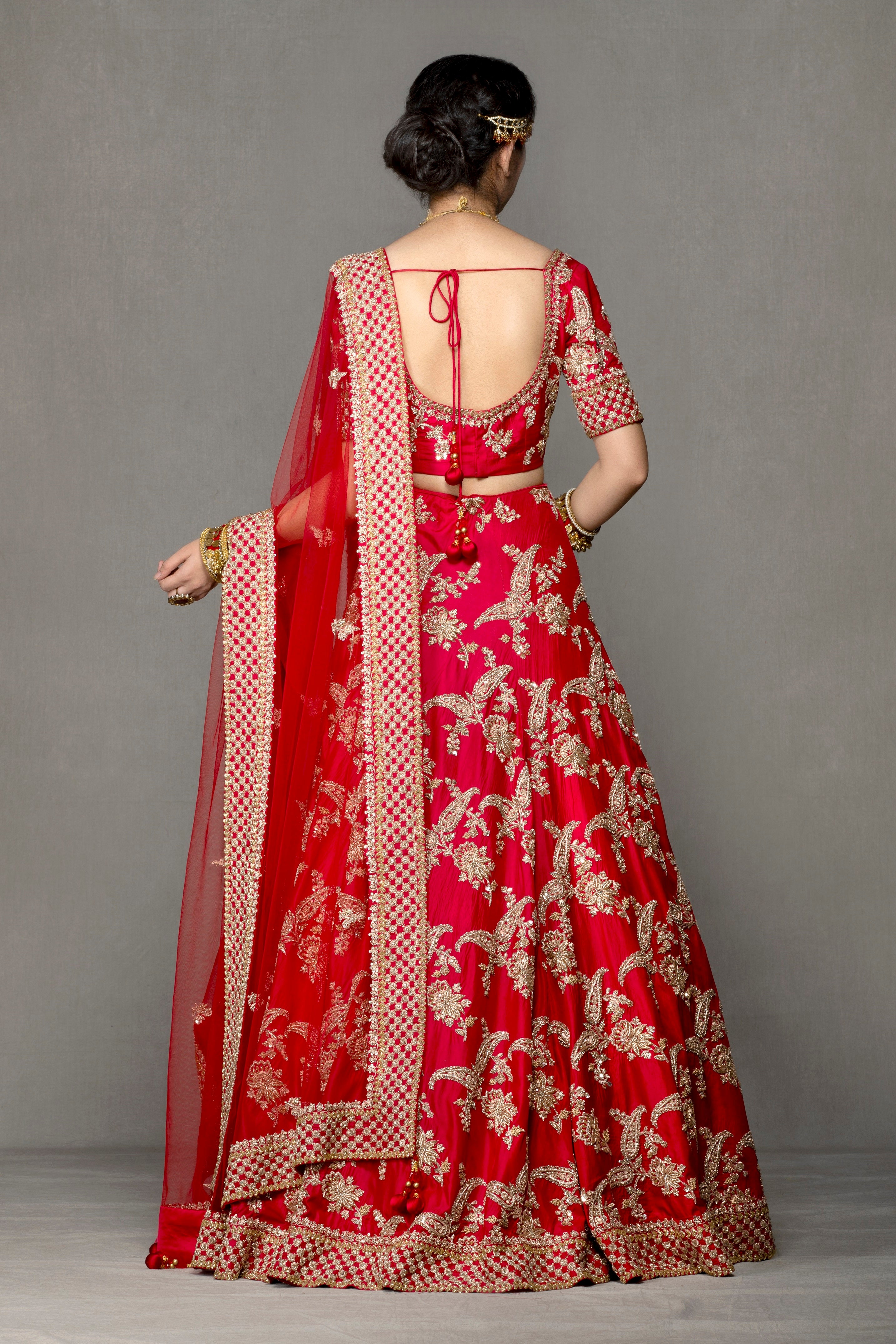 Red Traditional Lehenga