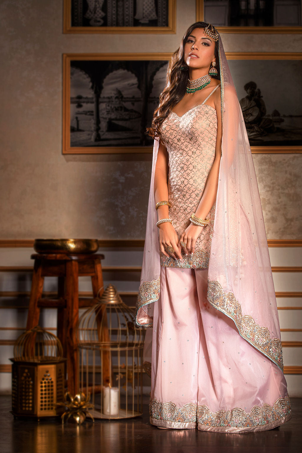 Baby Pink Kameez with Sharara