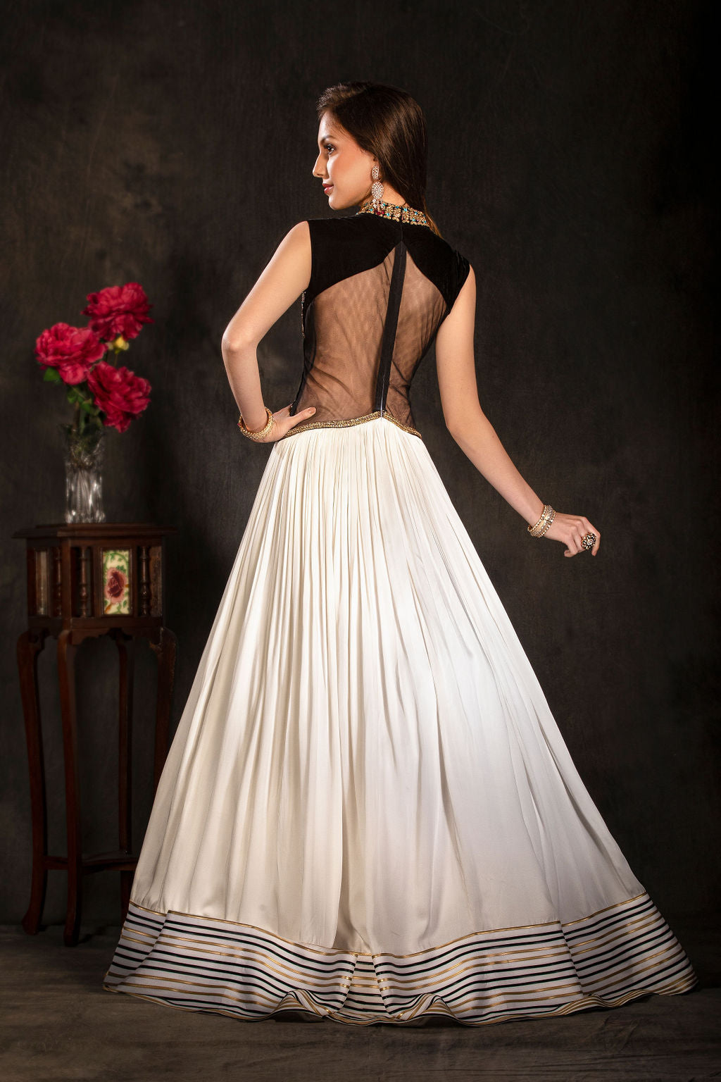 Navy and Ivory Gown