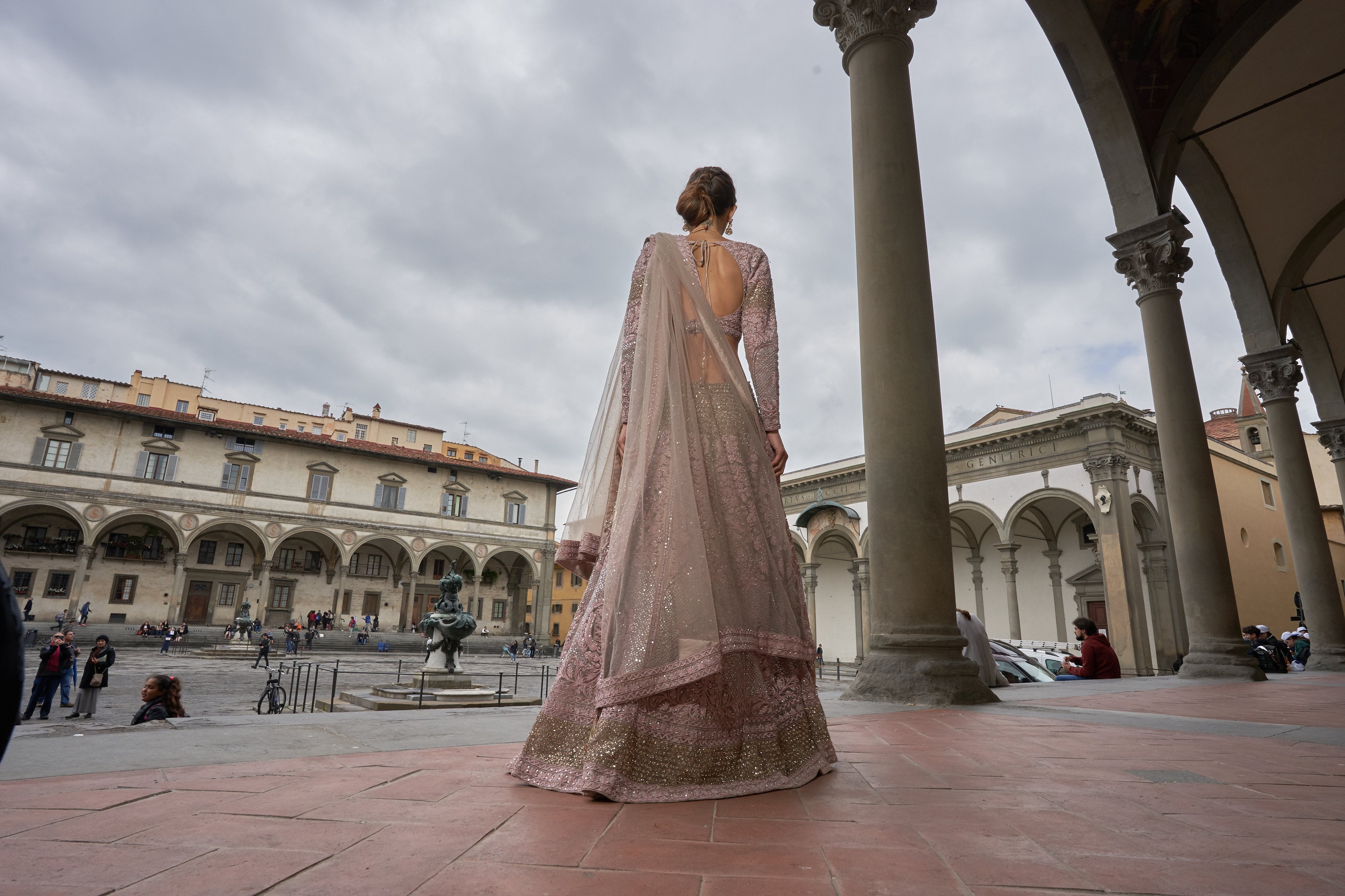 Lilac Net Bridal Lehenga