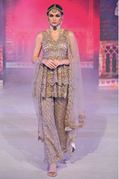 Lilac Bridal Peplum with Palazzo pants